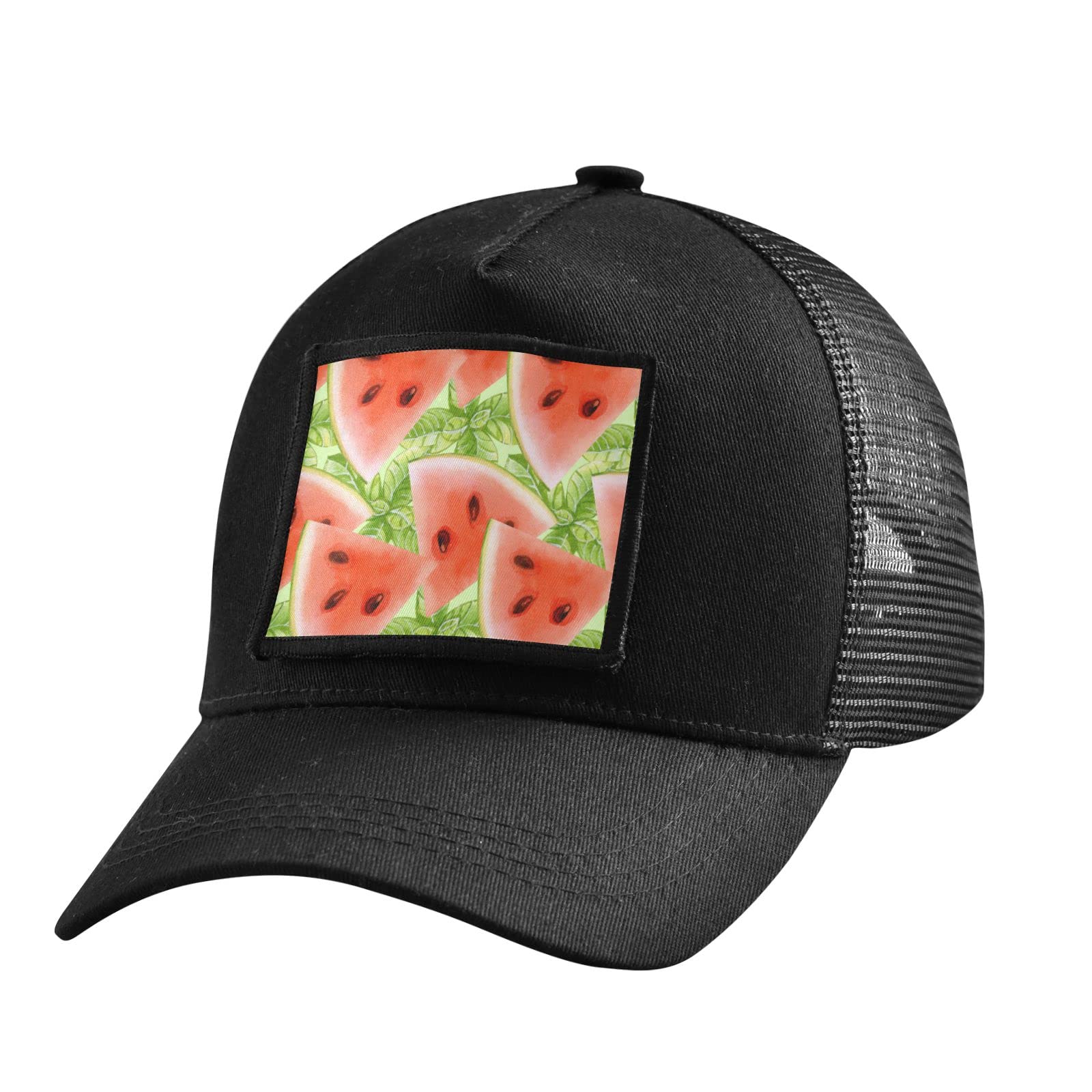 Sinestour Watermelon Leaves Baseball Cap for Men & Women - Low Profile Military Army Hat in Black - Perfect for Outdoor Activities, Hiking, and Casual Wear