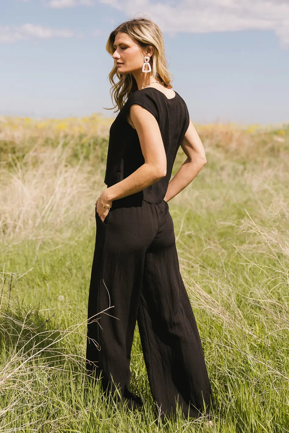 Black Maren Pants for Women - High Waisted Comfortable Stretch Trousers | Perfect for Office, Travel & Casual Wear