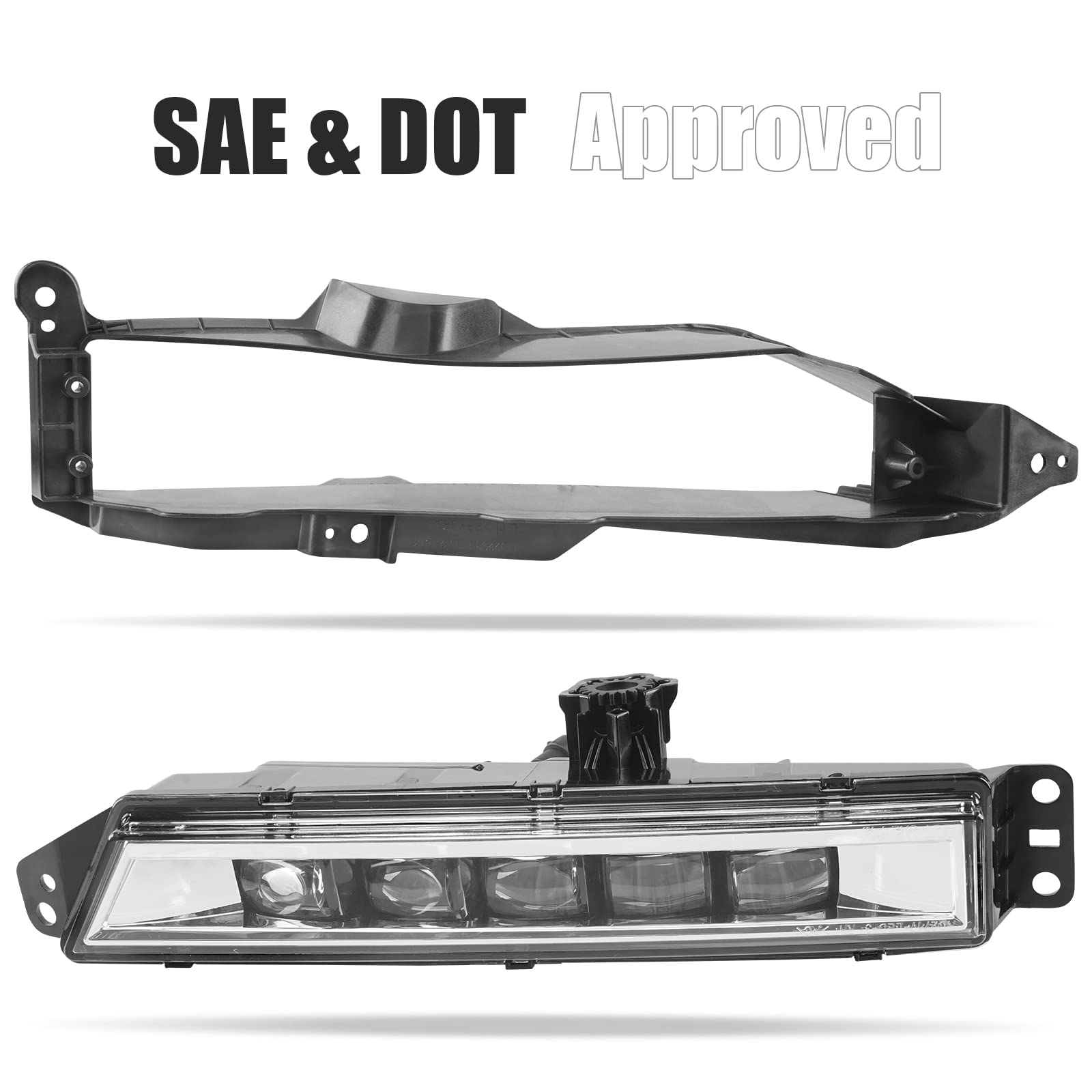 DLAA LED Fog Lights Kit for Honda CRV 2020 2021 - Clear Lens Front Fog Lamps with Wiring Harness, Waterproof Spot Lights (1 Pair) - Perfect for Night Driving & Off-Road Adventures