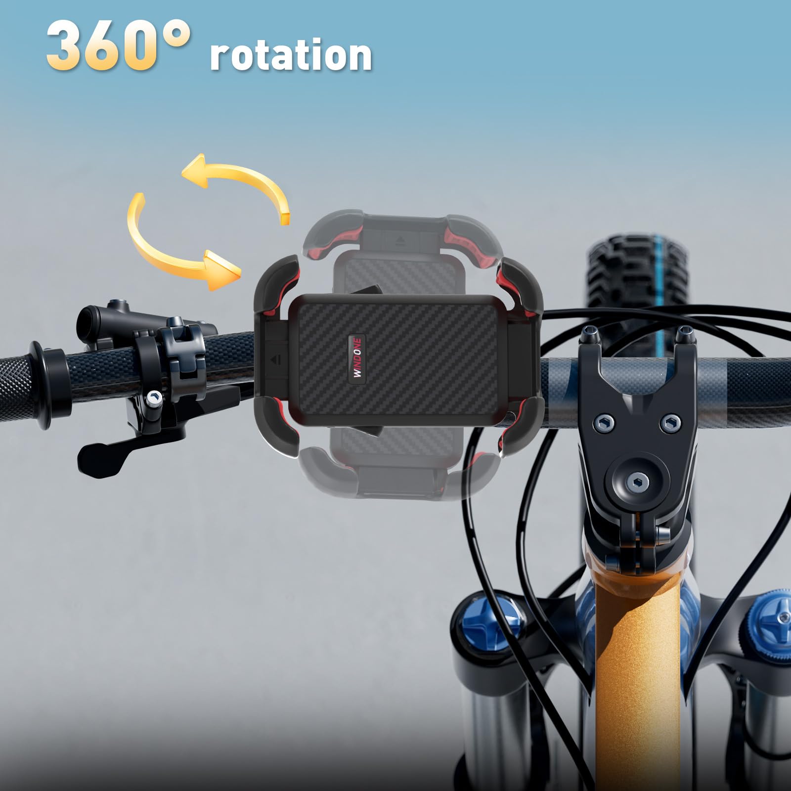 Universal Bike Phone Holder - Waterproof Motorcycle & Bicycle Phone Mount for iPhone & Android (4.7