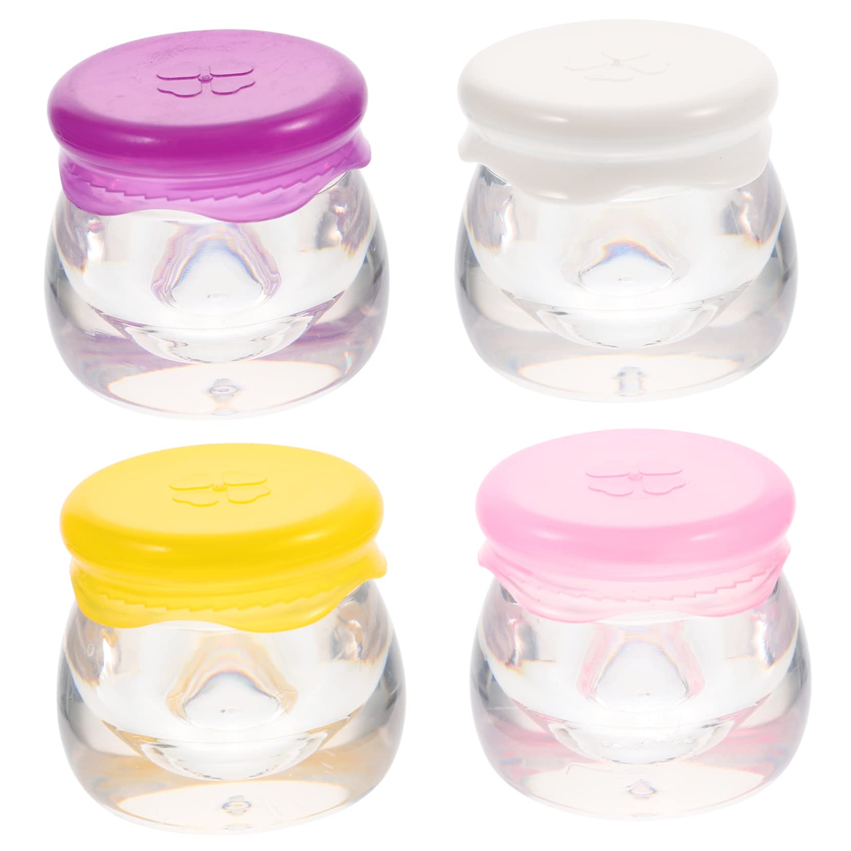 FOMIYES 8-Piece Travel Cream Jars Set - Clear Cosmetic Containers for Lotion, Body Butter & Lip Balm | Leak-Proof Mini Toiletry Jars for Airplane, Gym & Vacation Packing