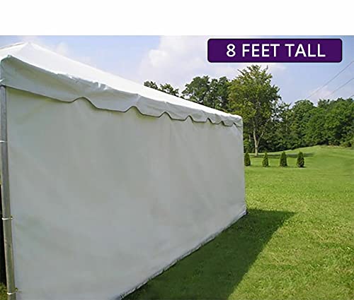 30' x 30' White Economy Sidewall Kit for Canopy Tent - Complete Set of 4 Side Walls for 8' Height Party Frame & Outdoor Canopy Pole Tents (Tent Not Included) - Perfect for Weddings, Parties, and Outdoor Events