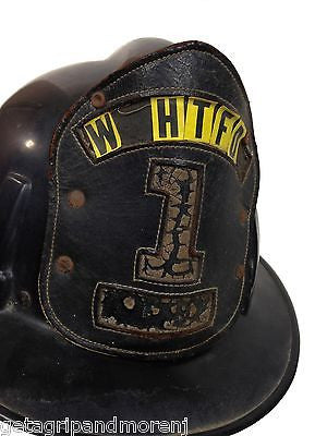 MSA Fire Helmet with Leather Badge & Adjustable Liner - Size 7 3/8 - Premium Firefighter Safety Gear for Emergency Rescue & Fire Protection