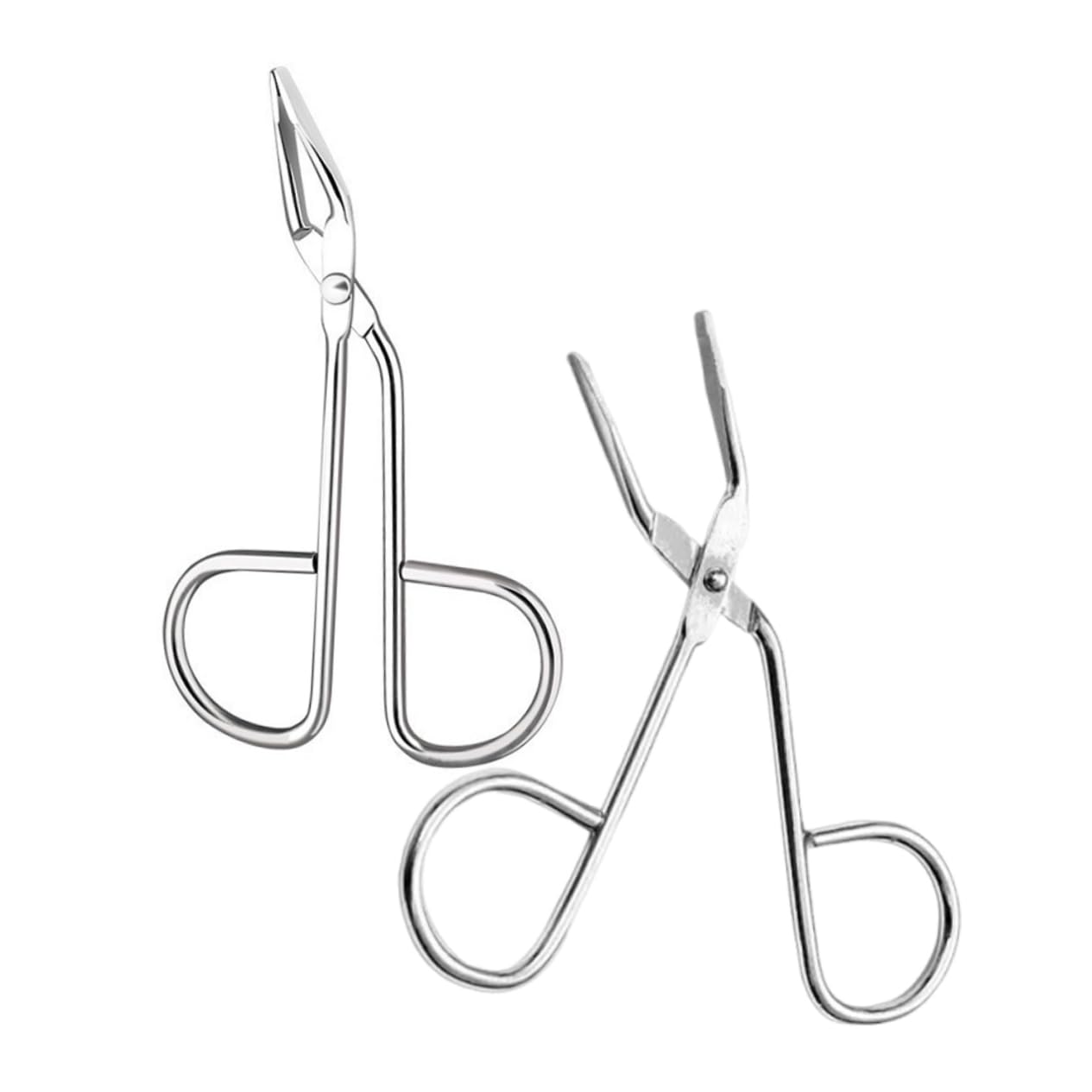 IPetboom 2-Piece Stainless Steel Eyebrow Tweezers & Eyelash Scissor Set - Precision Grooming Tools for Eyebrow Shaping, Eyelash Extension Application (Black) - Perfect for Salon Professionals & Home Beauty Care