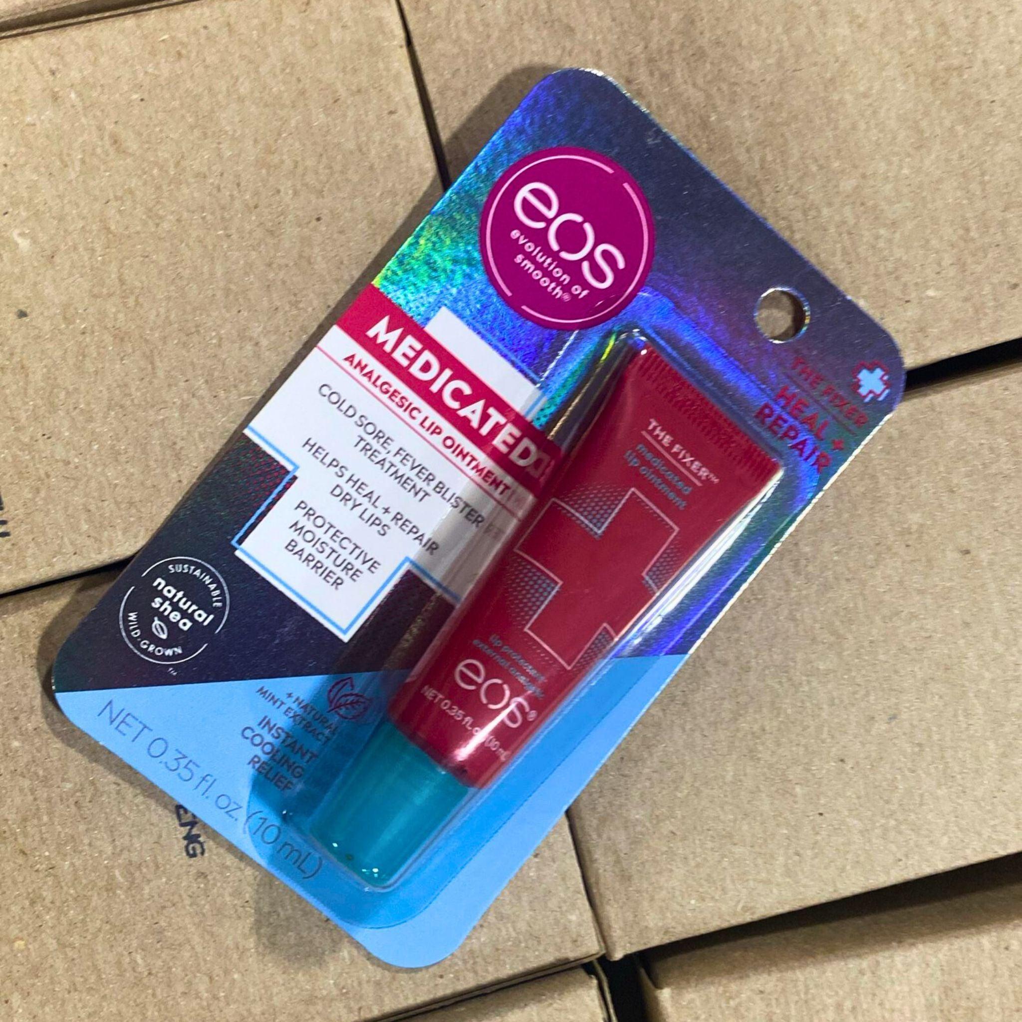 Eos Evolution Of Smooth Medicated Analgesic Lip Balm (60 Pack) - Soothing Dry & Chapped Lips for Winter Skincare & Daily Hydration