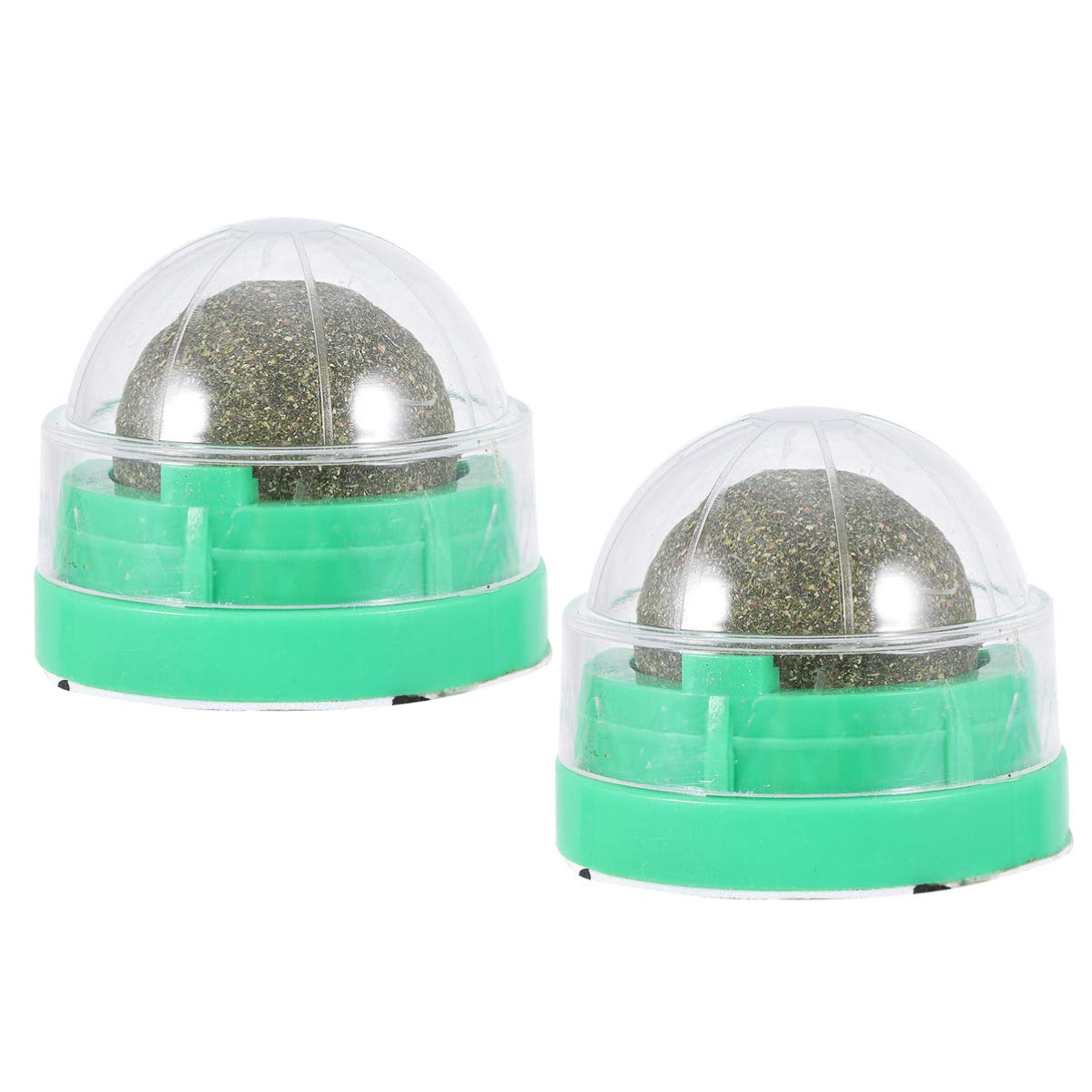 **Balacoo Catnip Balls for Cats - Natural Catnip Snacks, Licking Treats & Hairball Relief - Interactive Rotating Cat Toys for Teeth Cleaning & Play - Perfect for Kittens & Adult Cats (Green)**    *(Great for playtime, stress relief, and promoting dental health in cats!)*