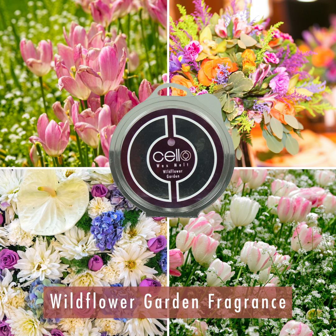 Premium Cello Wax Melts - Wildflower Garden Scented Wax Cubes for Warmers | Home Fragrance, Aromatherapy, Relaxation & Stress Relief