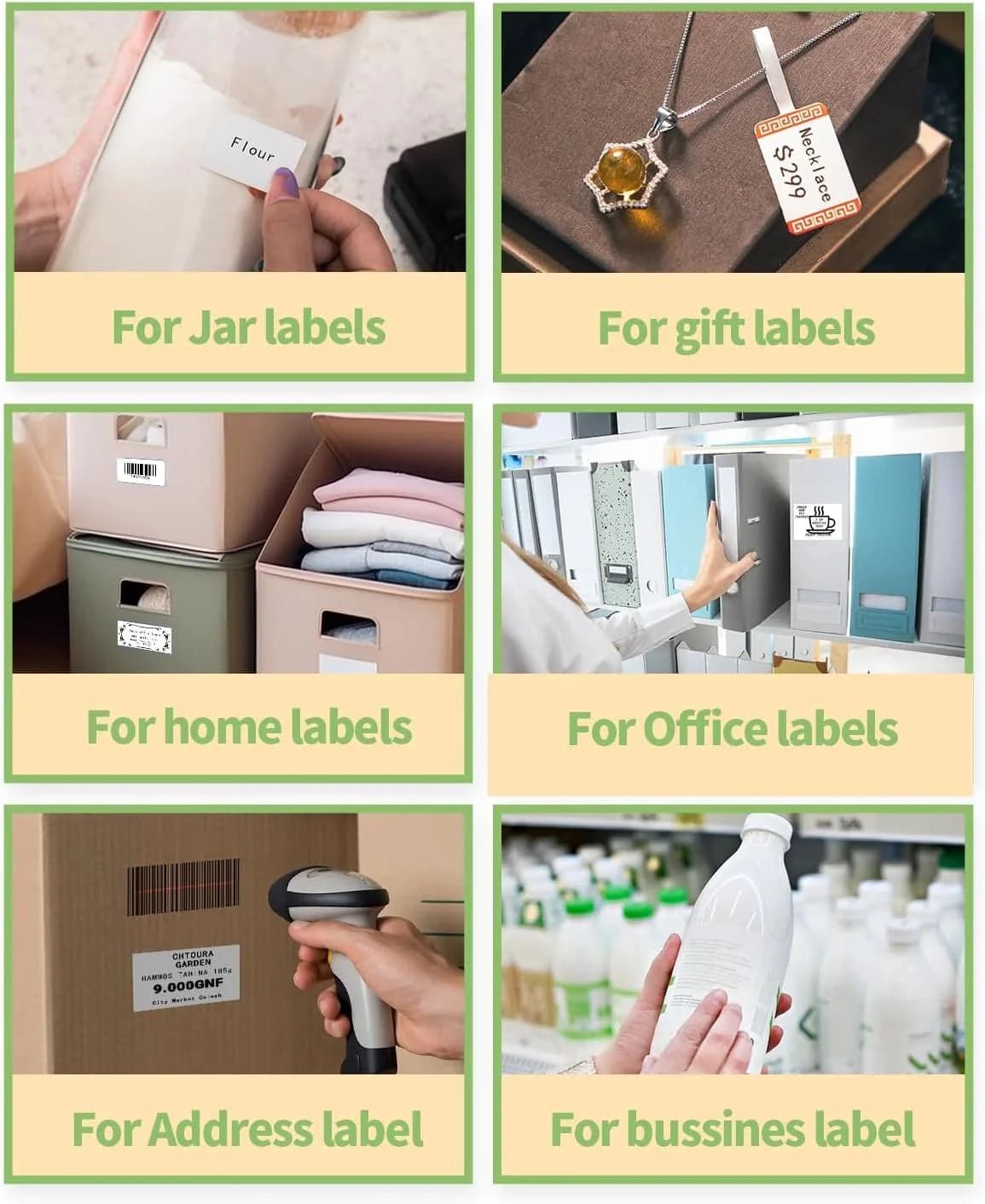 Phomemo 40×15mm White Thermal Labels - Compatible with M110, M120, M200, M220, M221, M150 Printers - 1 Roll (1000 Labels) - Perfect for Shipping, Inventory & Barcode Labeling