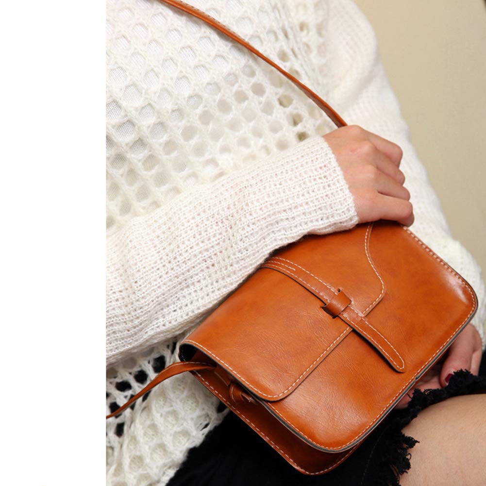 Women's Square PU Leather Crossbody Bag - Mini Shoulder Purse for Travel, Shopping & Daily Use