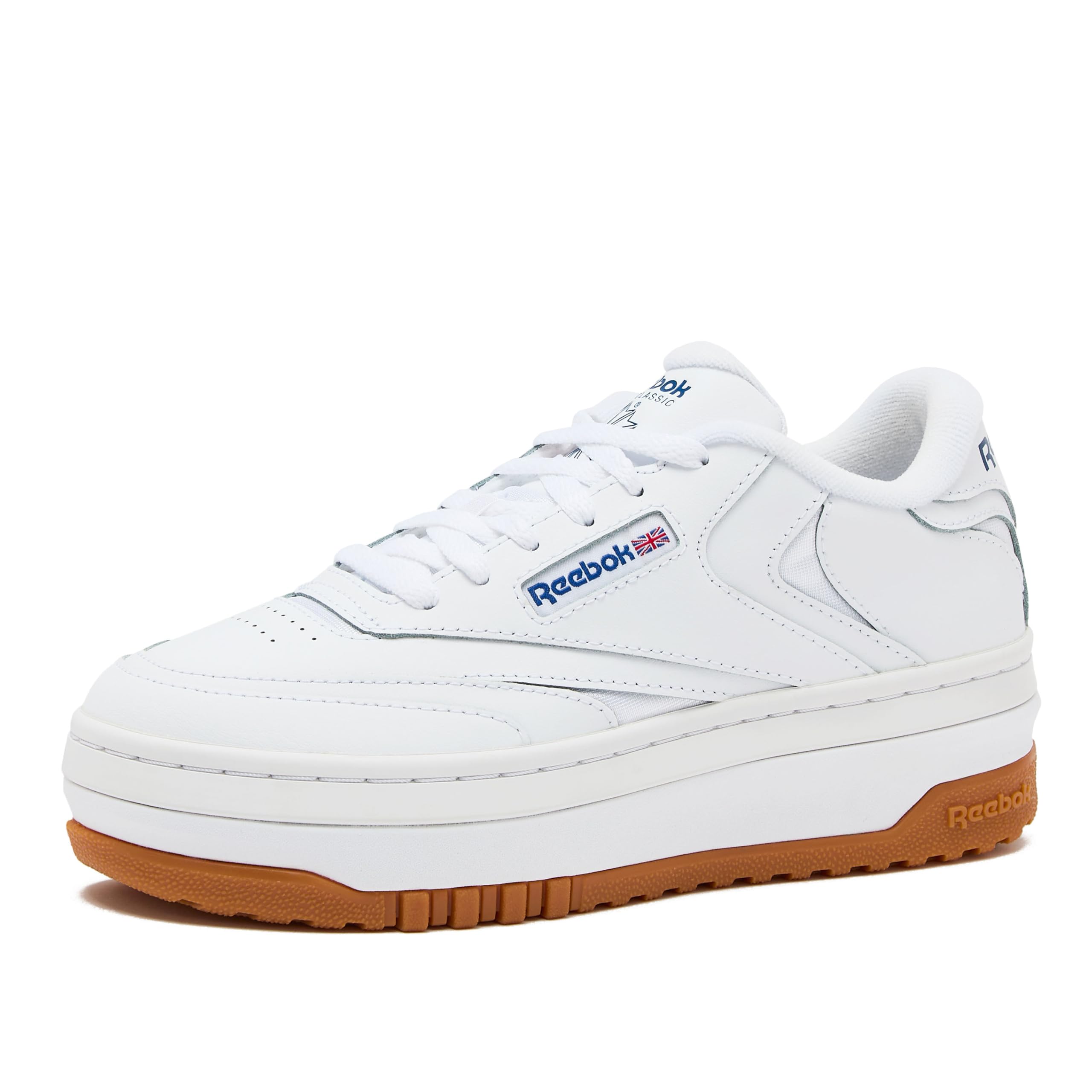 Reebok Women's Club C Extra Platform Sneakers - Comfortable Retro White Leather Shoes for Casual Wear, Walking & Street Style Fashion