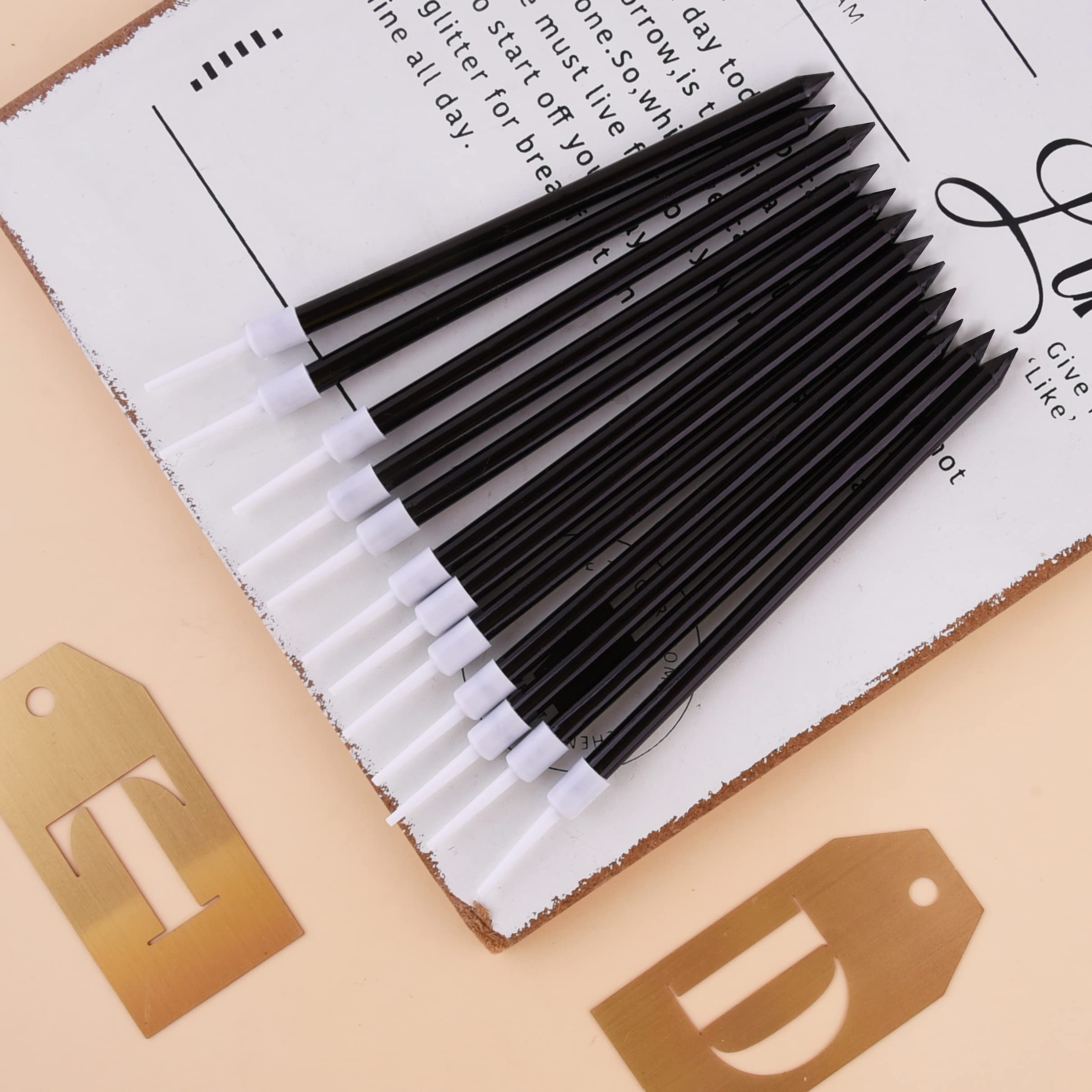 PHD CAKE Black Long Thin Birthday Candles - 50 Pack Elegant Cake Candles for Birthday Parties, Wedding Decorations & Special Events - Perfect for Cakes, Cupcakes & Dessert Tables