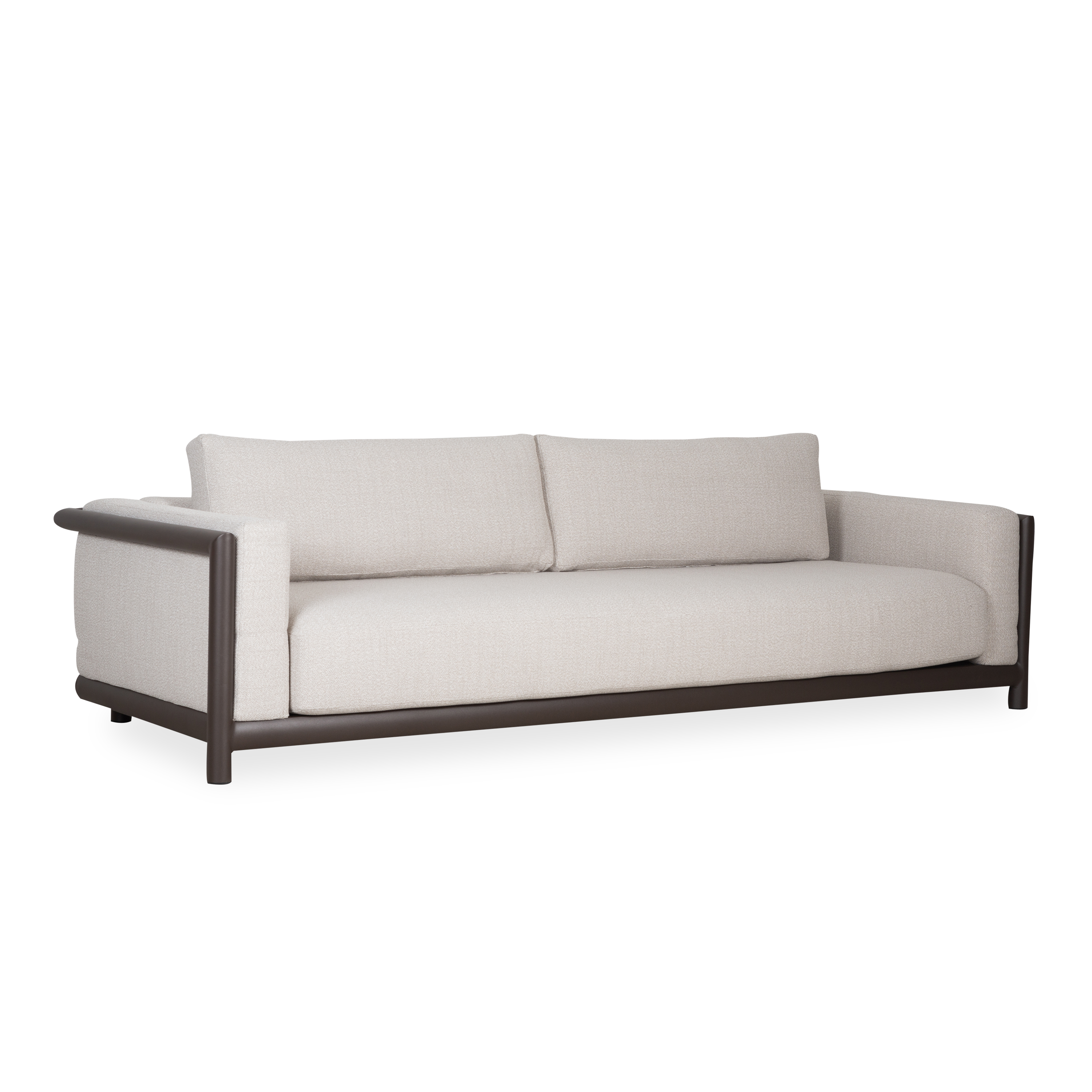 Moab Sofa - Modern 3-Seater Fabric Couch with Sturdy Wooden Legs - Perfect for Living Room, Lounge, or Office