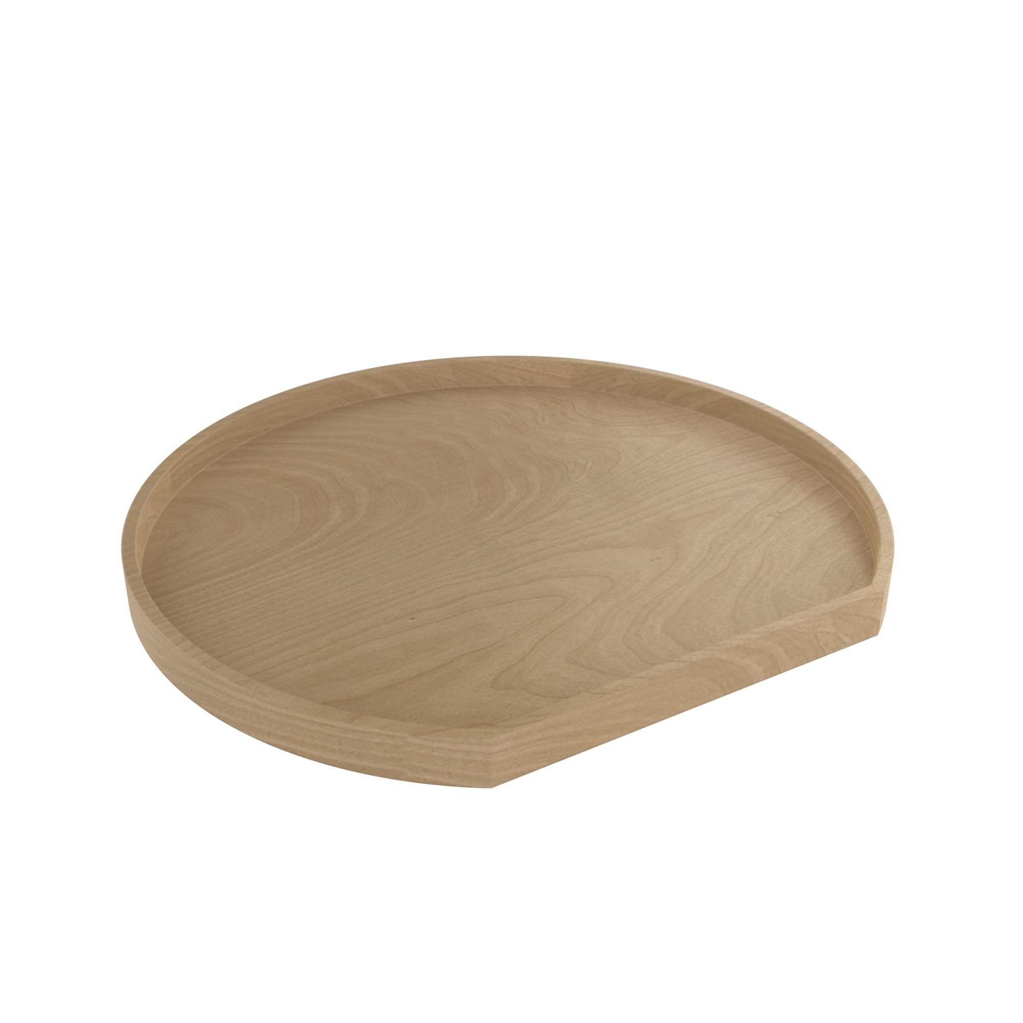 Rev-A-Shelf 31-inch Wooden D-Shaped Lazy Susan Swivel Shelf with Bearing - Kitchen Cabinet Organizer for Spices, Canned Goods & Pantry Storage