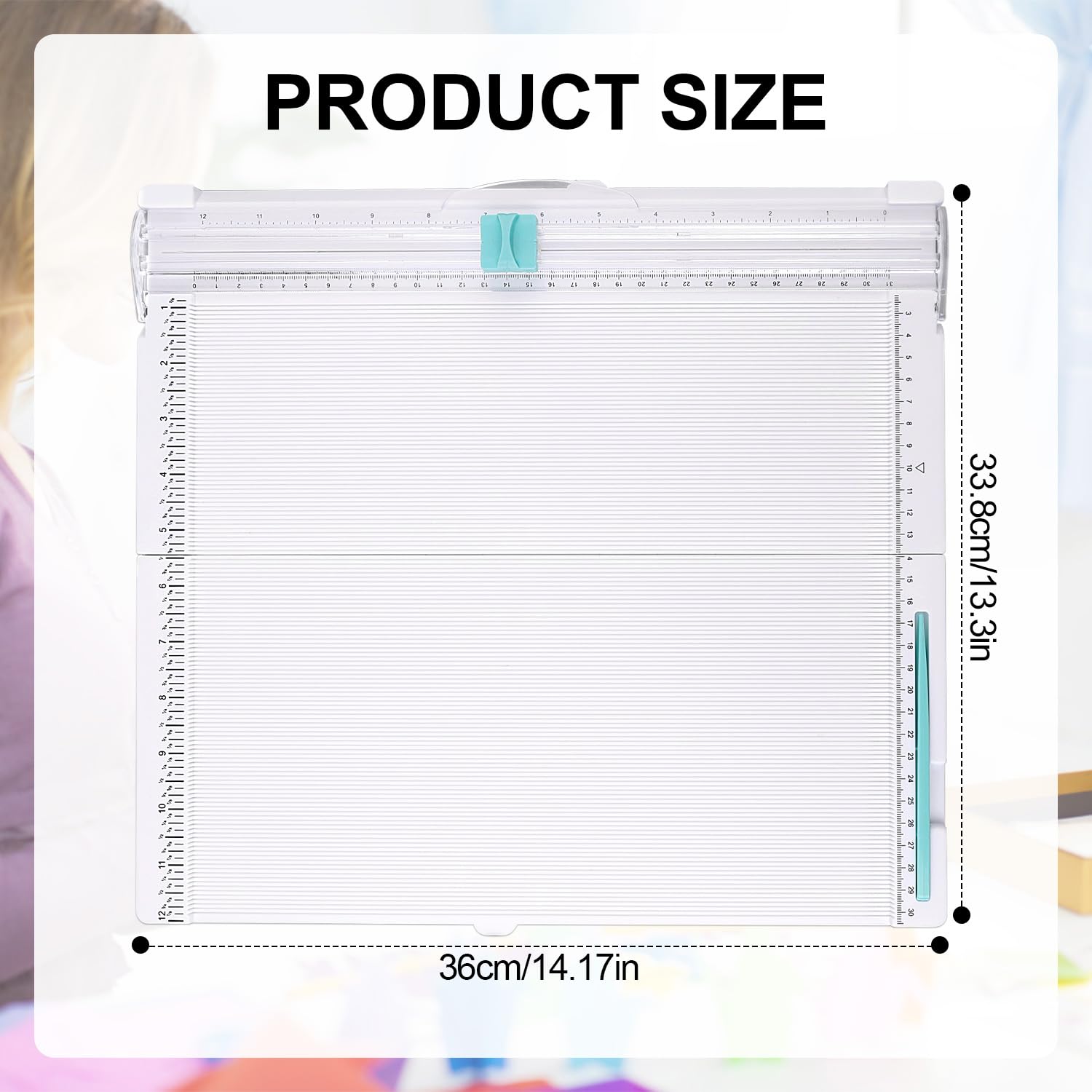 Plastic Scoring Board & Paper Trimmer - Precision Card Making Tool for DIY Crafts, Holiday Wrapping, and Scrapbooking | Perfect for Gift Wrapping, Card Design, and Paper Craft Projects