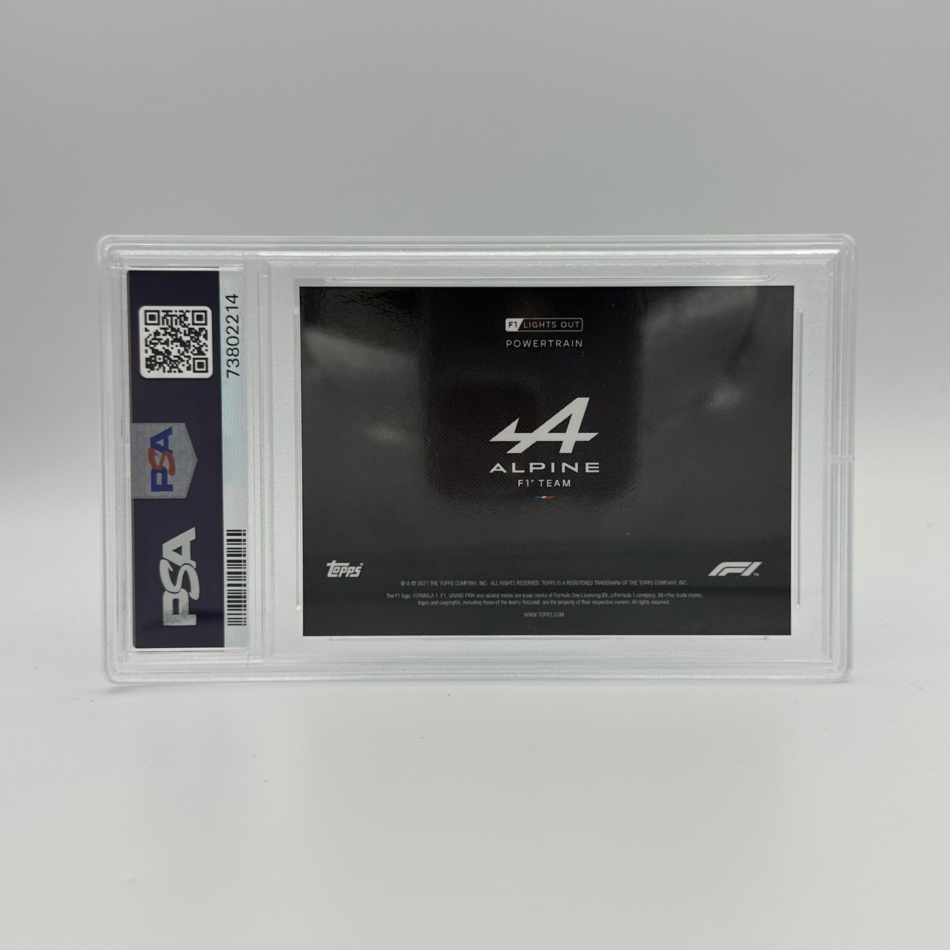 PSA 9 Graded 54/99 Alpine F1 Team Power Train Blue Racing Card - Perfect for F1 Collectors, Sports Memorabilia Displays & Motorsport Enthusiasts