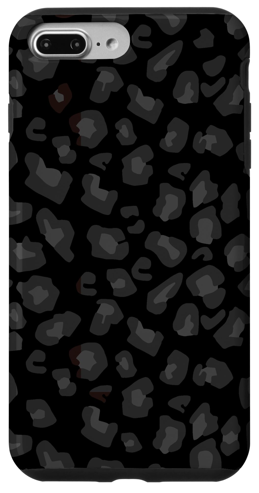 iPhone 7 Plus/8 Plus Leopard Print Case - Black Cheetah Skin Pattern Protective Cover | Perfect for Daily Use, Travel & Fashion Accessory
