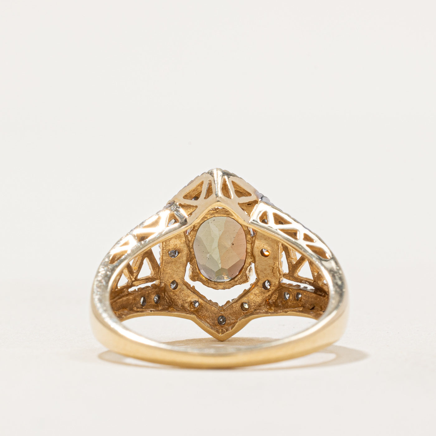 Exquisite Andalusite & Diamond Ring - 1.42ct Natural Andalusite with 0.12ctw Diamond Accents - Size 7.25 - Perfect for Engagement, Anniversary & Special Occasions
