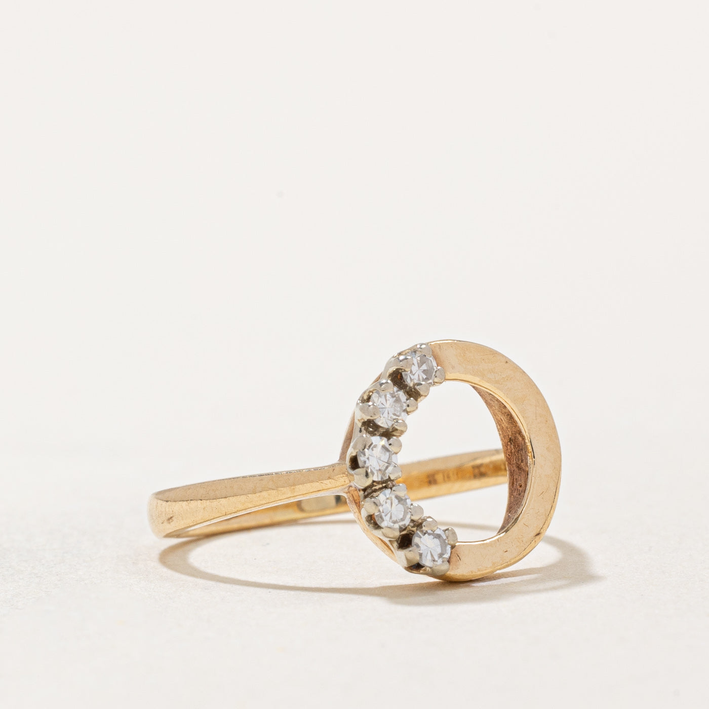 0.10ctw Diamond Circle Ring - Size 4.25 - Elegant Stackable Band for Women - Perfect for Weddings, Anniversaries & Everyday Wear