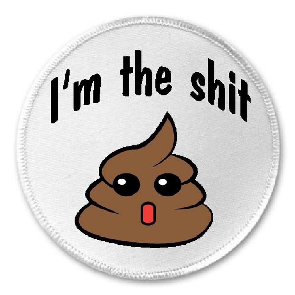 Funny Cute Poop Emoji Iron-On or Sew-On Patch - 3 Inch Adorable Turd Design for DIY Crafts, Jackets, Backpacks & Costume Accessories