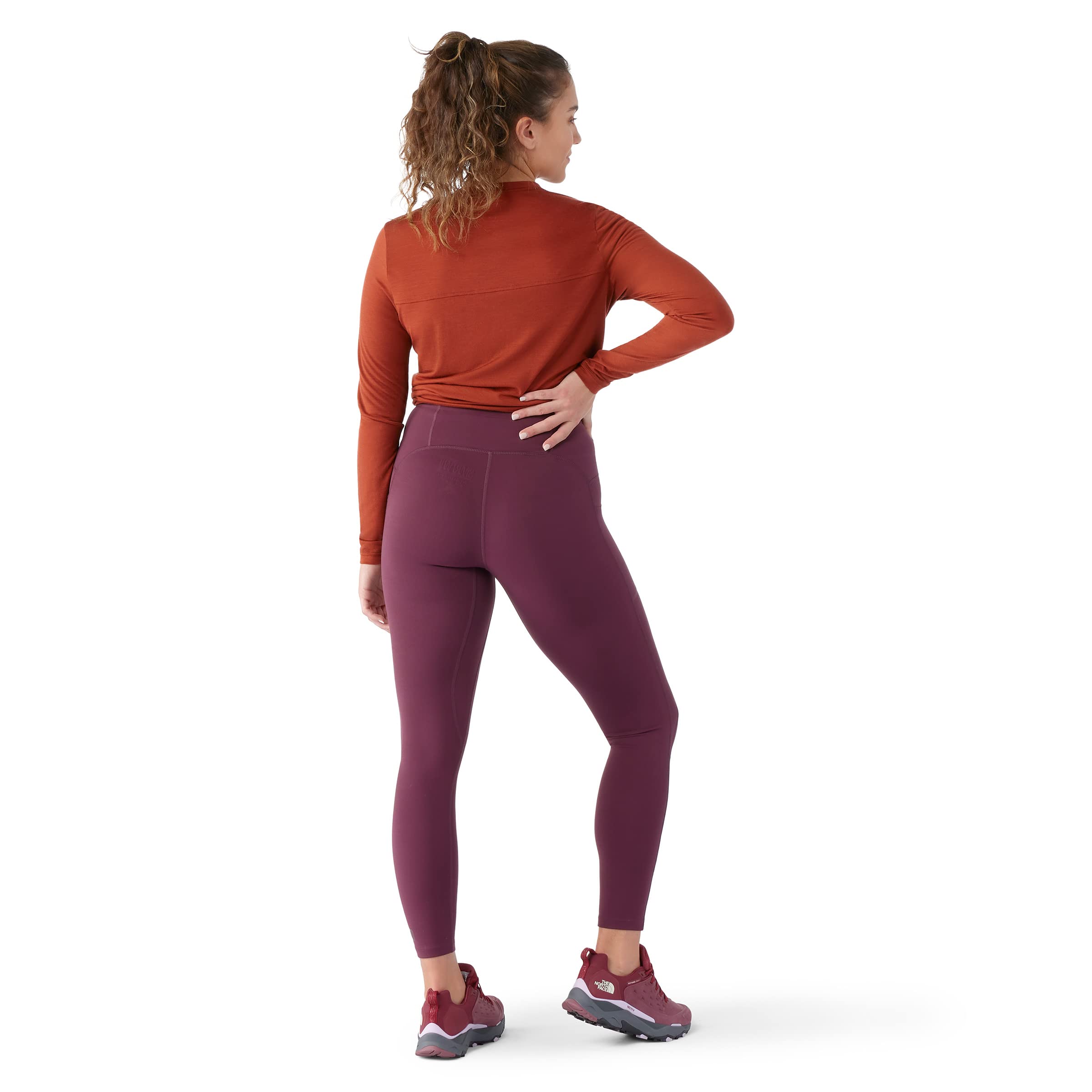 Smartwool Women's Active Merino Wool Leggings - High Waist Thermal Base Layer Tights for Yoga, Hiking & Winter Running (Slim Fit)