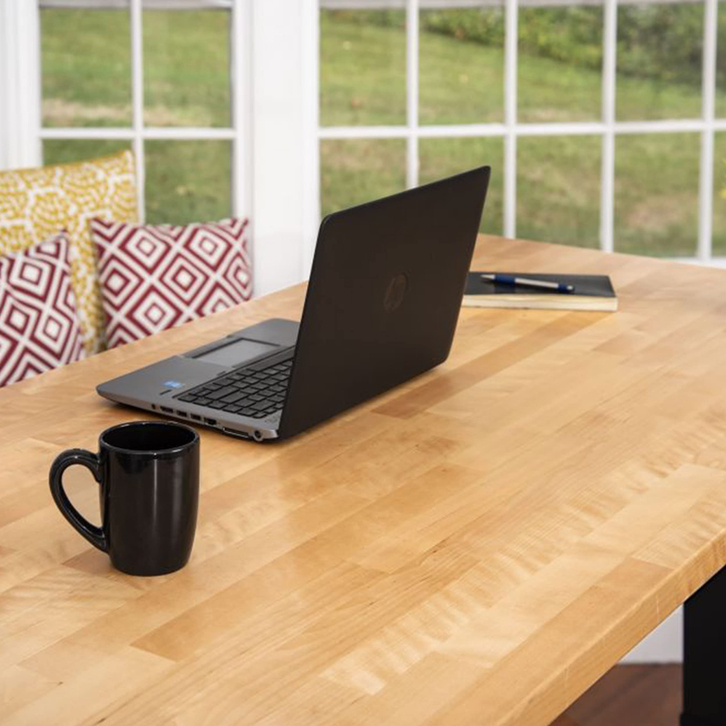 Premium Solid Wood Electric Standing Desk - Adjustable Height with Memory Presets, White Frame & Natural Birch Top, 60