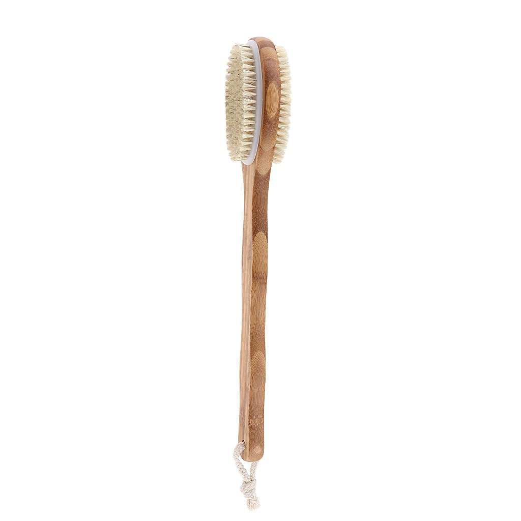 Dual-Sided SPA Bath Brush with Long Handle - Exfoliating & Massaging Back Scrubber for Deep Cleansing & Improved Blood Circulation | Perfect for Shower, Bath & Body Care Routine