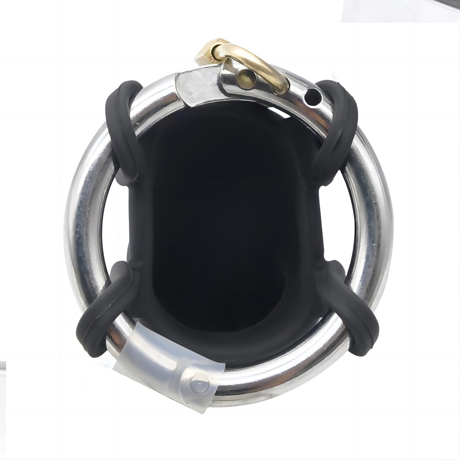 Adjustable Silicone Male Chastity Cage with Activity Ring - SM Adult Sex Toy for Penis Training & Bondage Play - Perfect for BDSM, Couples & Solo Exploration (Large, Black)