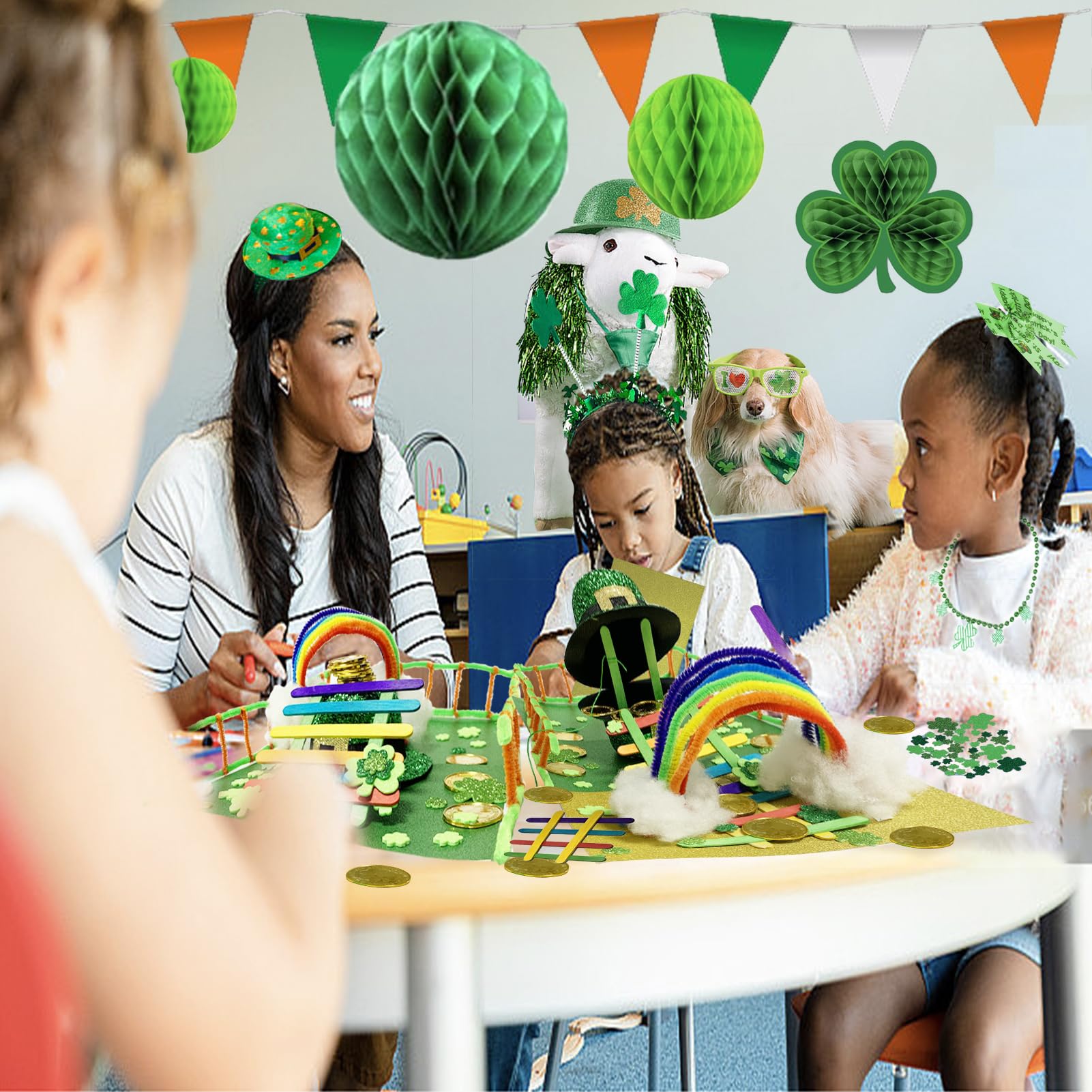 DIY Leprechaun Trap Kit for Kids - 2 Sets St. Patrick's Day Craft Supplies with Rainbow, Pot of Gold & Shamrock Decorations | Fun Classroom Activity & Holiday Gift for Children | Perfect for School Projects & Family St. Patrick's Day Celebrations