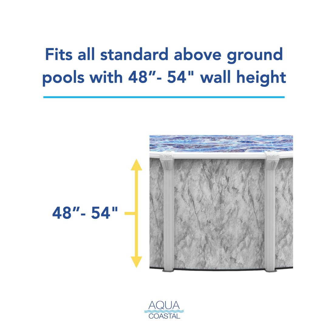 Reef Overlap Round Above Ground Pool Liner 48-54 Inch (18 Foot) - Durable Vinyl Swimming Pool Replacement Liner for Backyard, Summer Fun & Family Gatherings