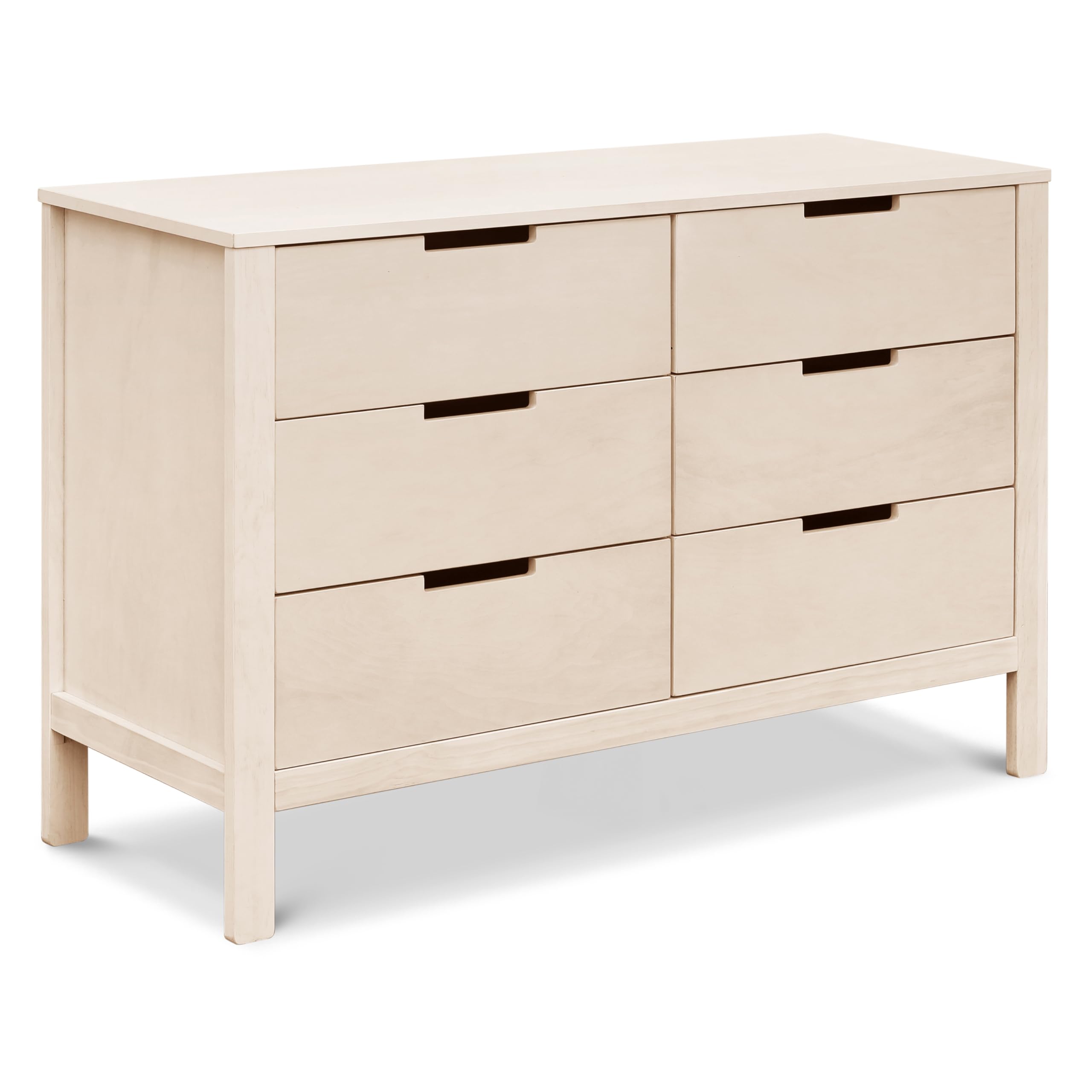Carter's by Colby 6-Drawer Baby Dresser - Sturdy Wooden Nursery Dresser for Boys & Girls - Multi-Functional Kids Bedroom Furniture for Nursery, Living Room & Hallway - Washed Natural Finish - Perfect for Organizing Baby Clothes, Toys & Nursery Essentials