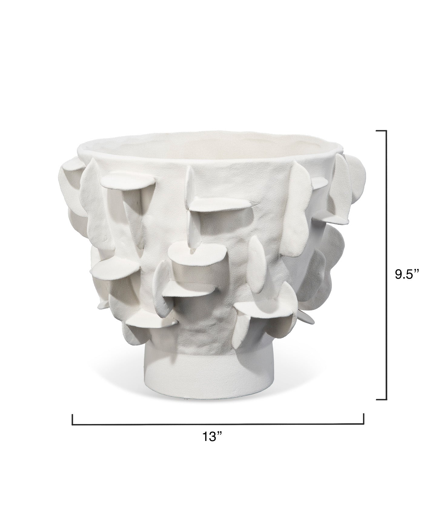 Helios White Ceramic Vase - Modern Home Decor for Living Room, Bedroom & Office Centerpiece