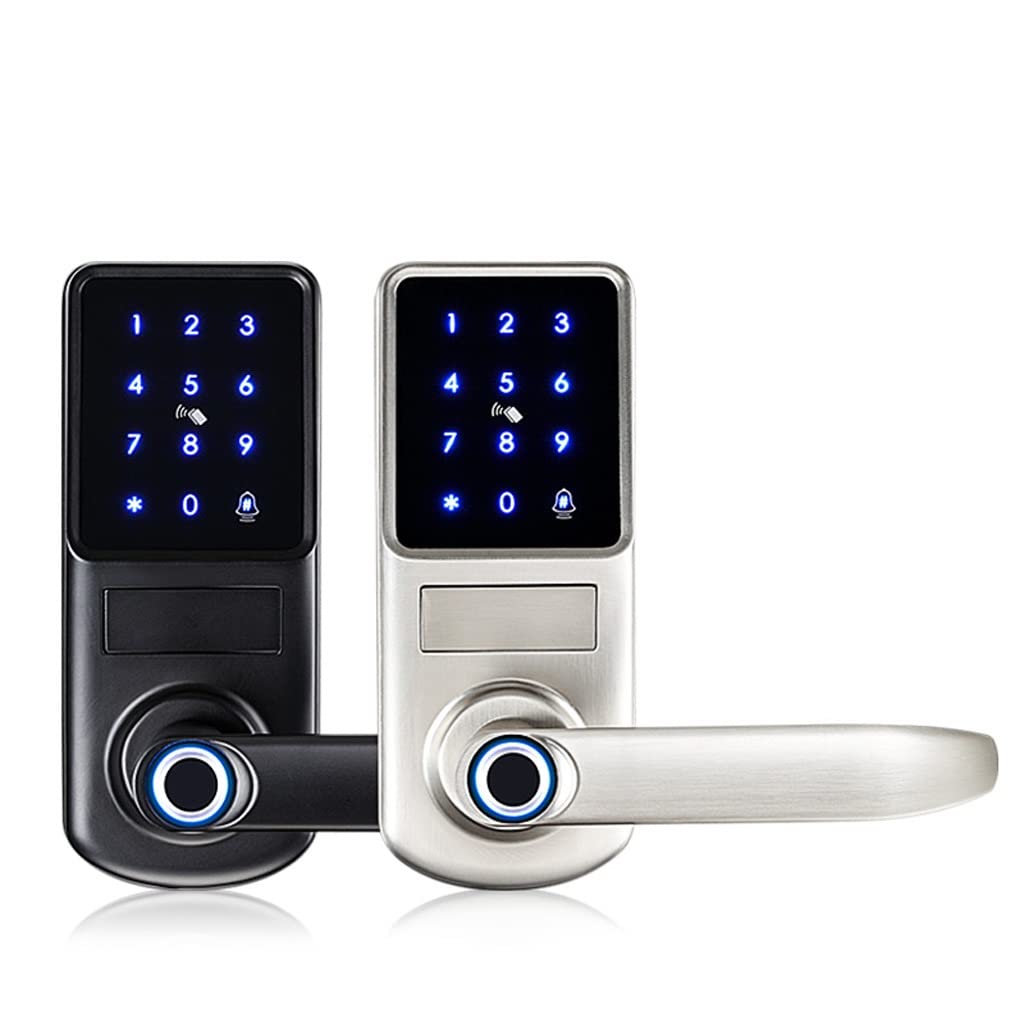 Smart Fingerprint Electronic Door Lock with App Control, Digital Keypad & Remote Unlock - Secure Home & Hotel Security Lock for Front Door, Apartment & Office Access