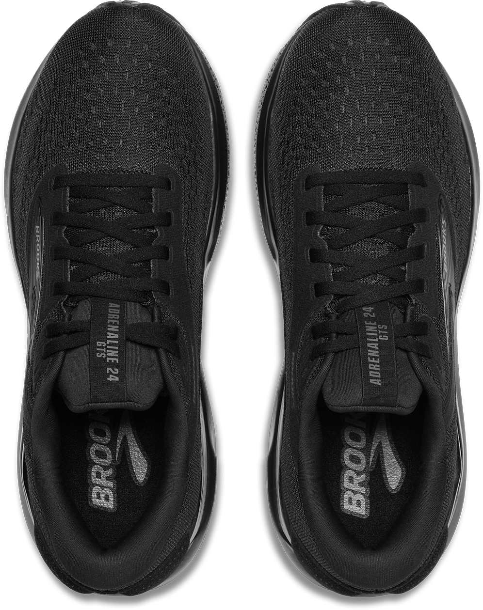 Women's Adrenaline GTS 24 WIDE Running Shoes - Black/Black/Ebony - Supportive Cushioned Sneakers for Jogging, Walking & Gym Workouts