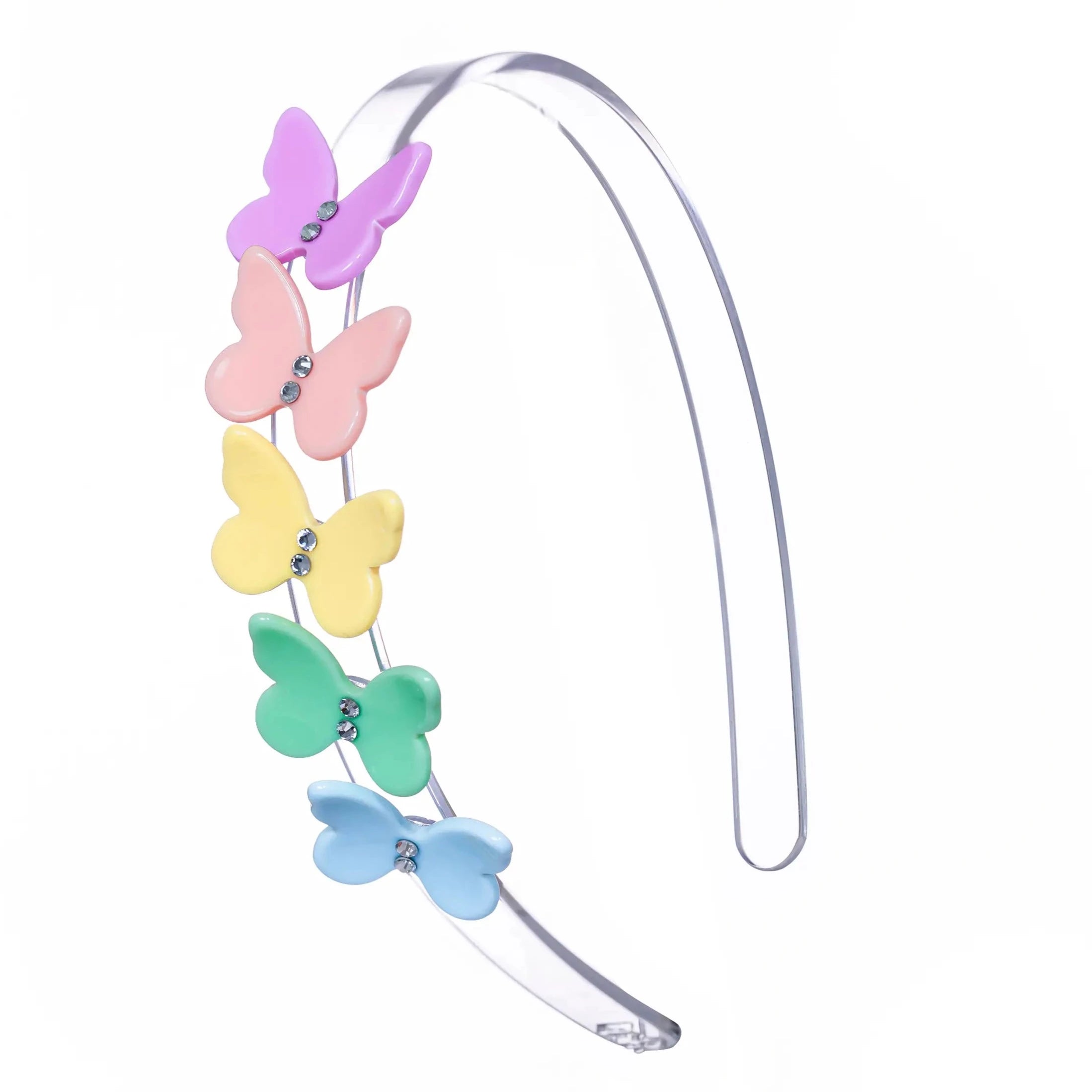 Pastel Butterfly Headband for Women - Floral Lily & Rose Design - Elegant Hair Accessories for Weddings, Parties & Everyday Wear