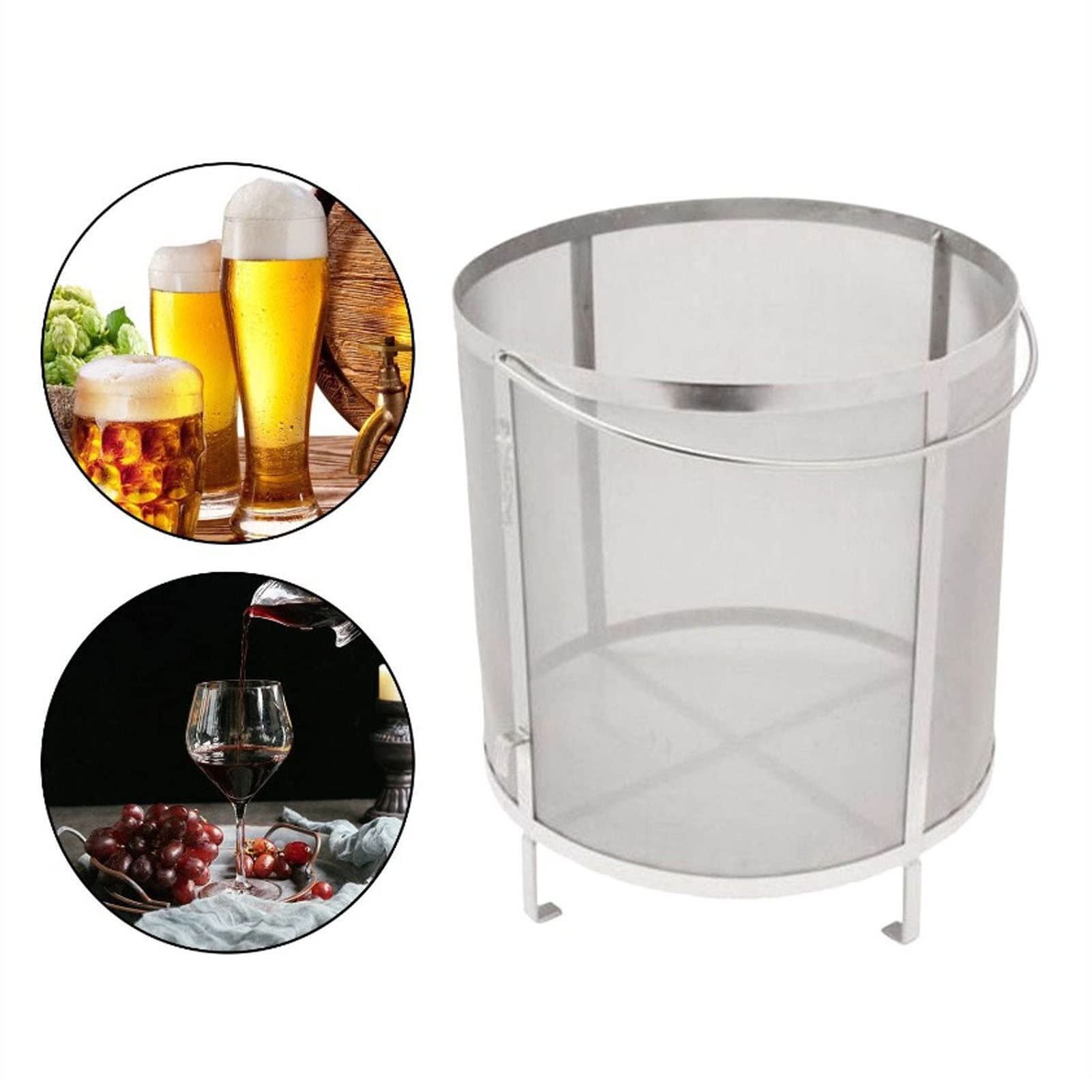 Stainless Steel Hop Spider Filter with Stand - Home Brewing Beer Hop Strainer for Kettle | Perfect for Craft Beer, IPA, and Homebrew Beer Making