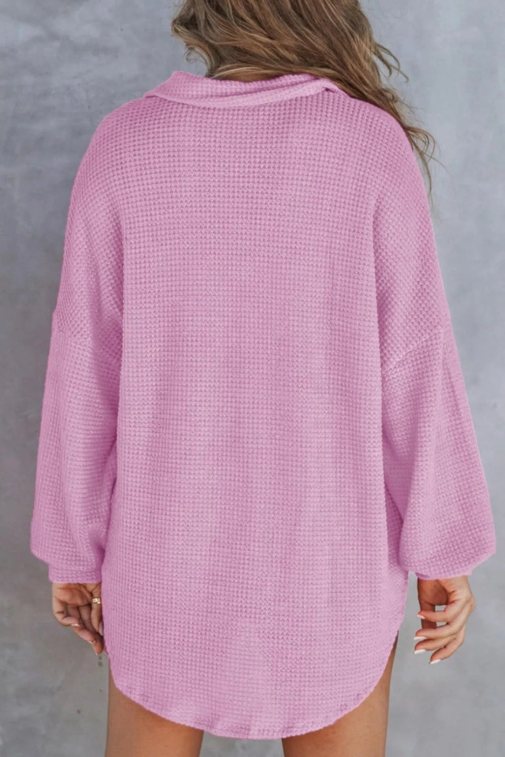 Half Button Long Sleeve Sweatshirt for Women - Comfortable Pullover Top with Button Detail - Casual Fall Winter Fashion for Outfits, Layering & Daily Wear