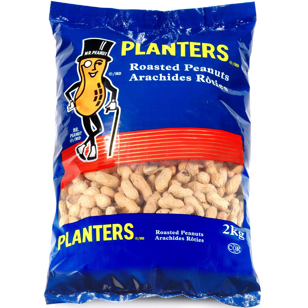 Roasted Unsalted Peanuts in Shell - Planters 2000g (4.4 lbs) Bulk Snack for Parties, Office & Healthy Eating