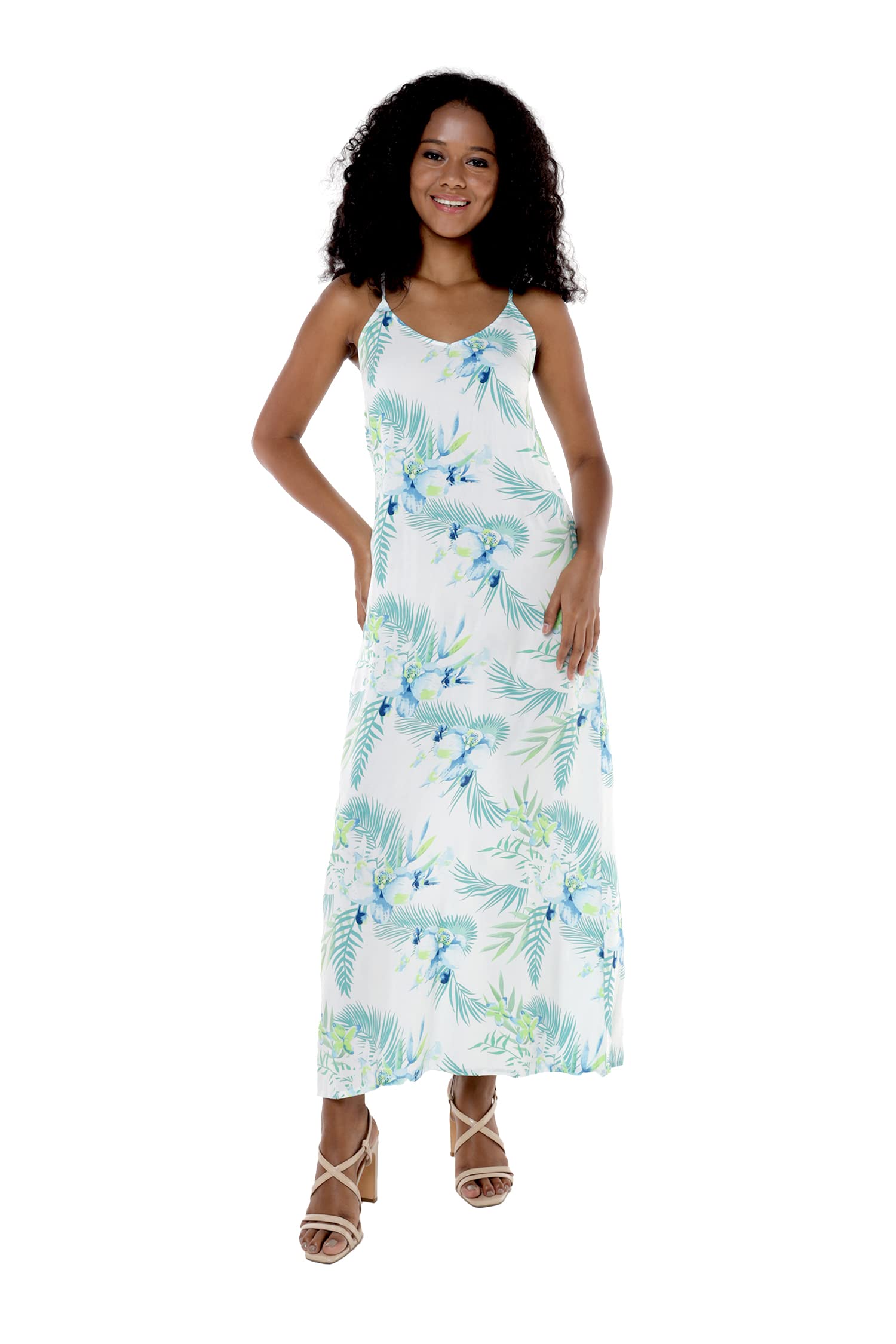 Hawaiian Luau Pineapple Print Sweetheart Maxi Dress for Women - Navy Blue Floral Summer Beach Dress for Vacation, Party & Tropical Getaway