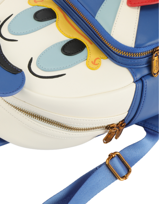 Donald Duck DIS337 Deluxe Mini Backpack with Bow Tie - Blue | Official Disney Character Backpack for Kids, School, Travel & Cosplay