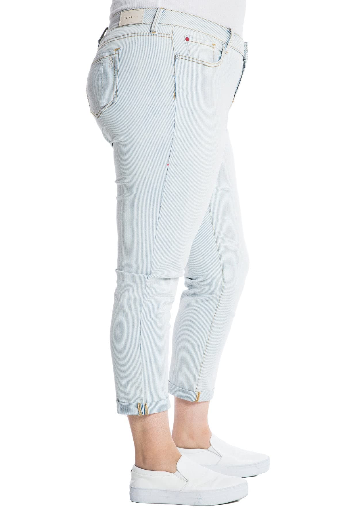 Premium Women's Plus Size Stretch Mid Rise Boyfriend Jeans - Comfortable & Stylish Denim Pants for Curvy Figures (Indigo Wash) | Perfect for Casual Outings, Date Nights & Everyday Wear