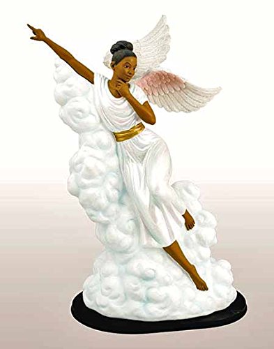 African American Angel Figurine - Handcrafted Collectible Statue for Home Decor, Gift & Spiritual Inspiration | Perfect for Christmas, Weddings & Prayer Altars
