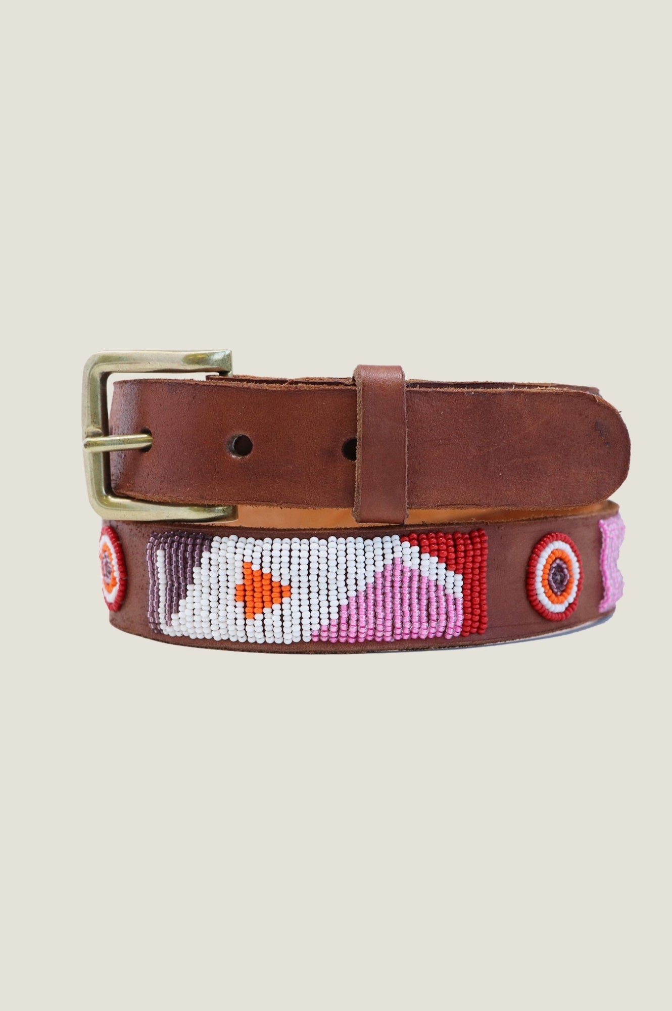 Premium Genuine Leather Belt for Men & Women - Toto Leather Belt in Pink & Red - Perfect for Casual, Office & Formal Wear