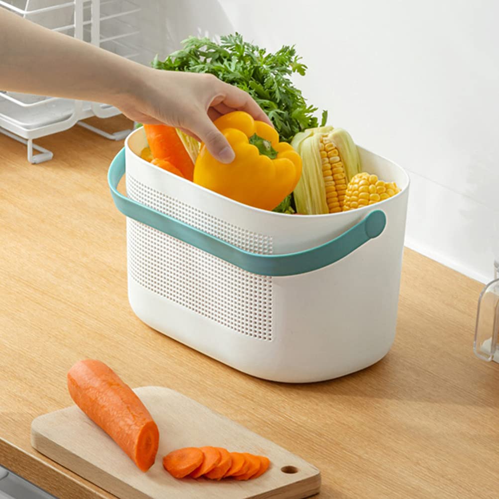 Cabilock 1-Piece Plastic Shower Storage Basket - Hollow-Out Bathroom Organizer with Handle for Shampoo, Soap & Toiletries - Perfect for Bathroom, Kitchen & Dorm Organization