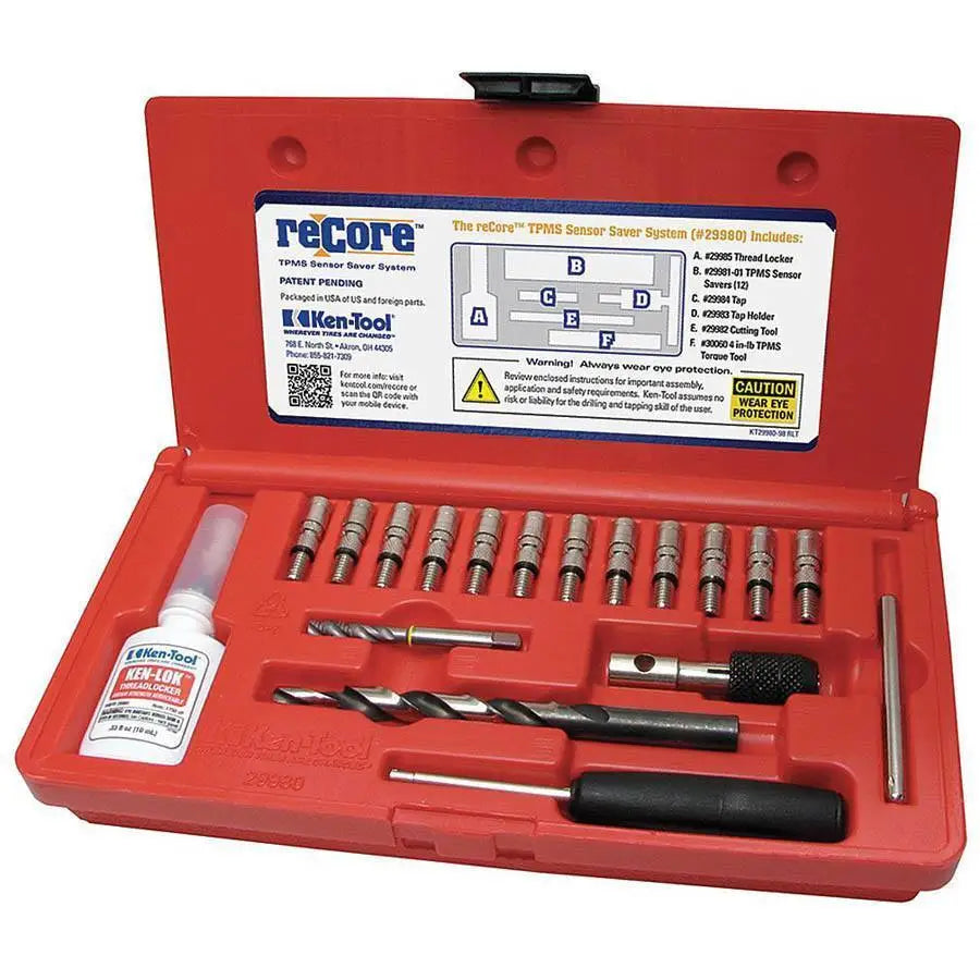 Ken Tool 29980 reCore TPMS Sensor Saver Kit - Universal Tire Pressure Monitoring System Tool for Car & Truck Maintenance - Perfect for Auto Shops & DIY Tire Repairs