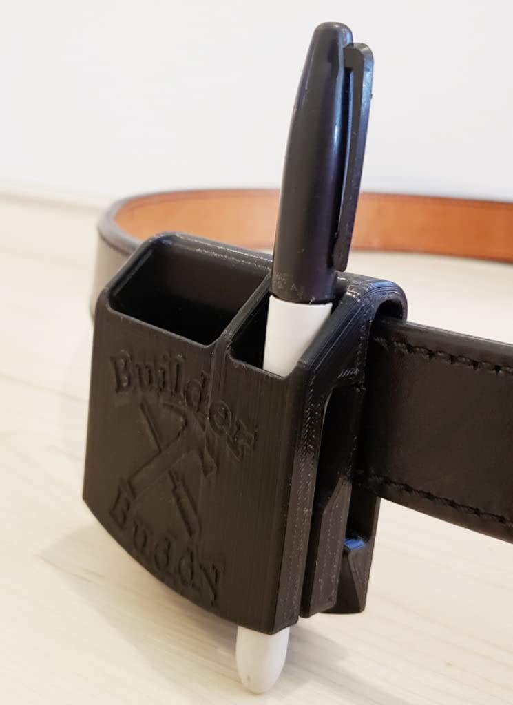 Builder Buddy HD Tool Holster - Heavy Duty Tape Measure Holder & Utility Tool Clip - Durable Tool Belt Accessory for Construction, Carpentry & DIY Projects