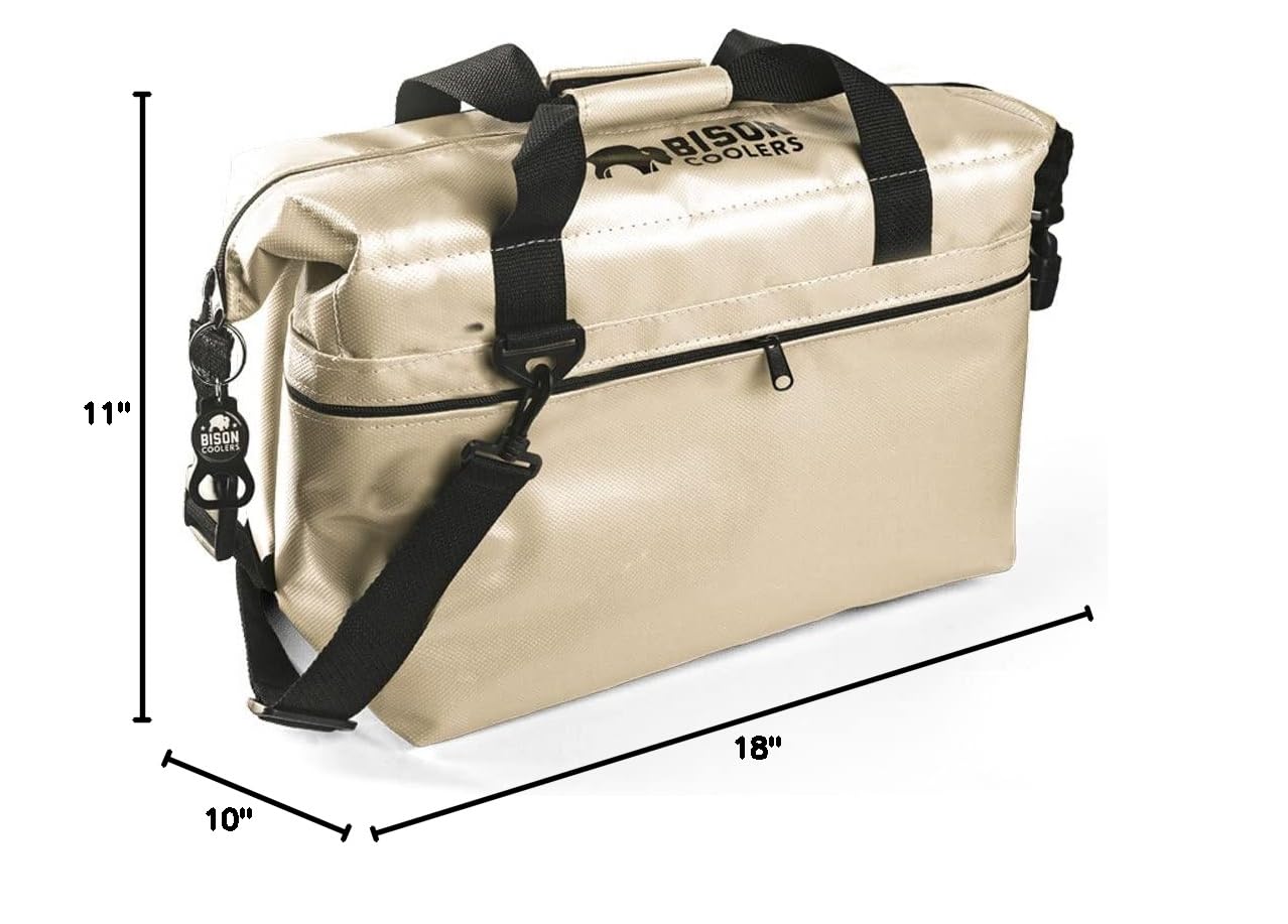 Bison Coolers Softpak Series - Premium Insulated Soft Cooler Bag, Leak Proof & Made in USA | 24+ Hour Ice Retention for Beach, Travel, Camping, Picnic, Car & Outdoor Adventures | Perfect for Tailgating, Fishing Trips & Family Outings