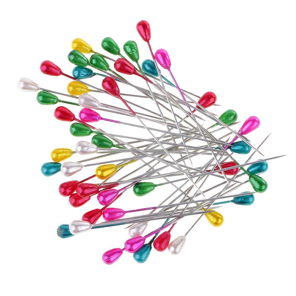 Pearl Head Pins 100pcs - DIY Dressmaking & Wedding Corsage Supplies for Sewing & Floral Arrangements
