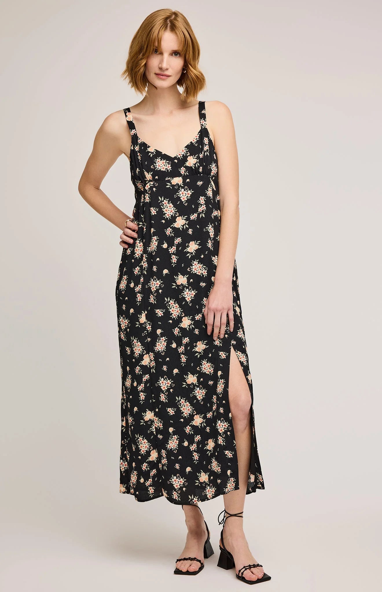 Gentle Fawn Lysandra Floral Print Midi Dress for Women | Elegant Summer Casual & Party Wear | Perfect for Brunch, Weddings, and Date Nights