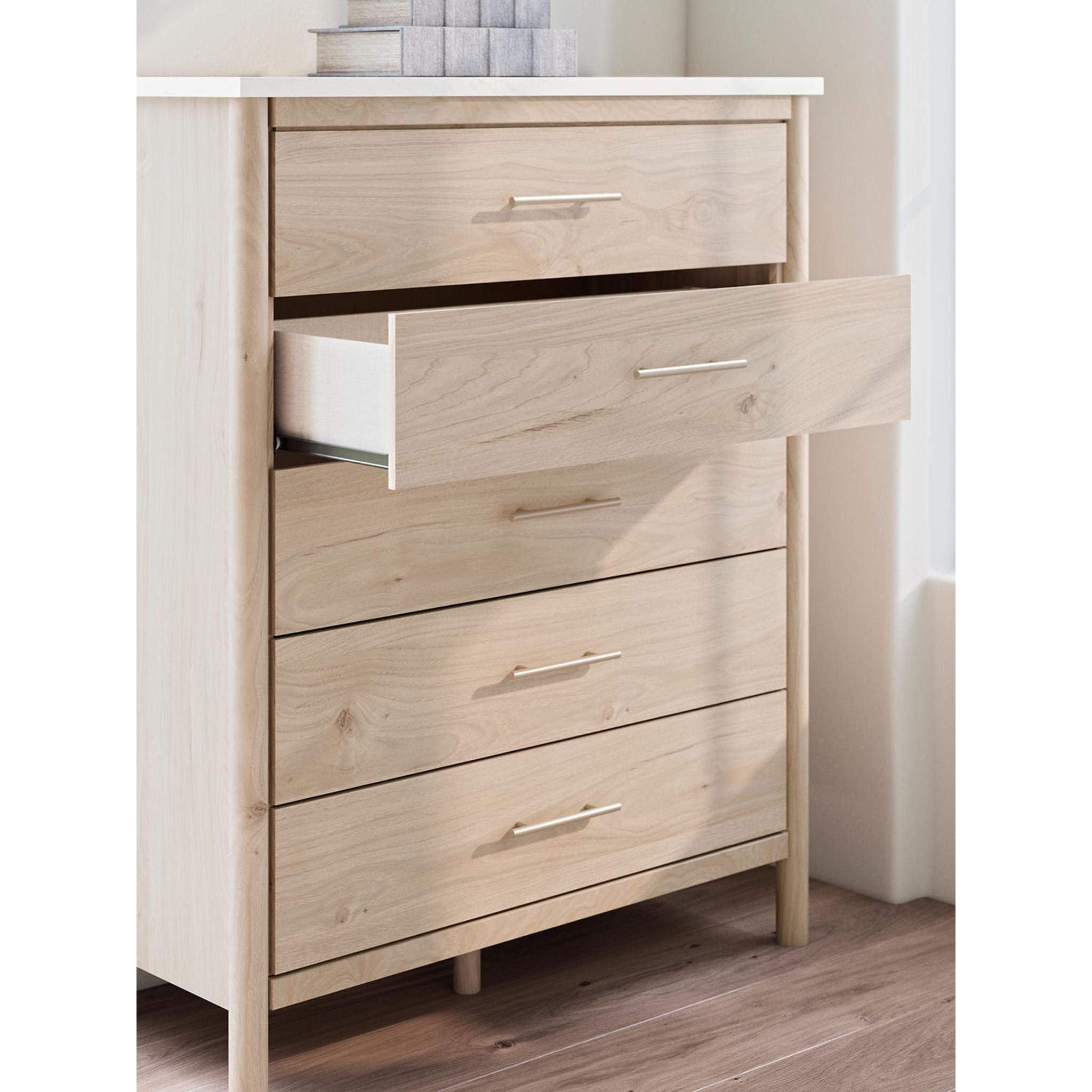 Cadmori Chest Two Tone - Stylish and Durable Storage Solution for Home, Office, or Bedroom Organization