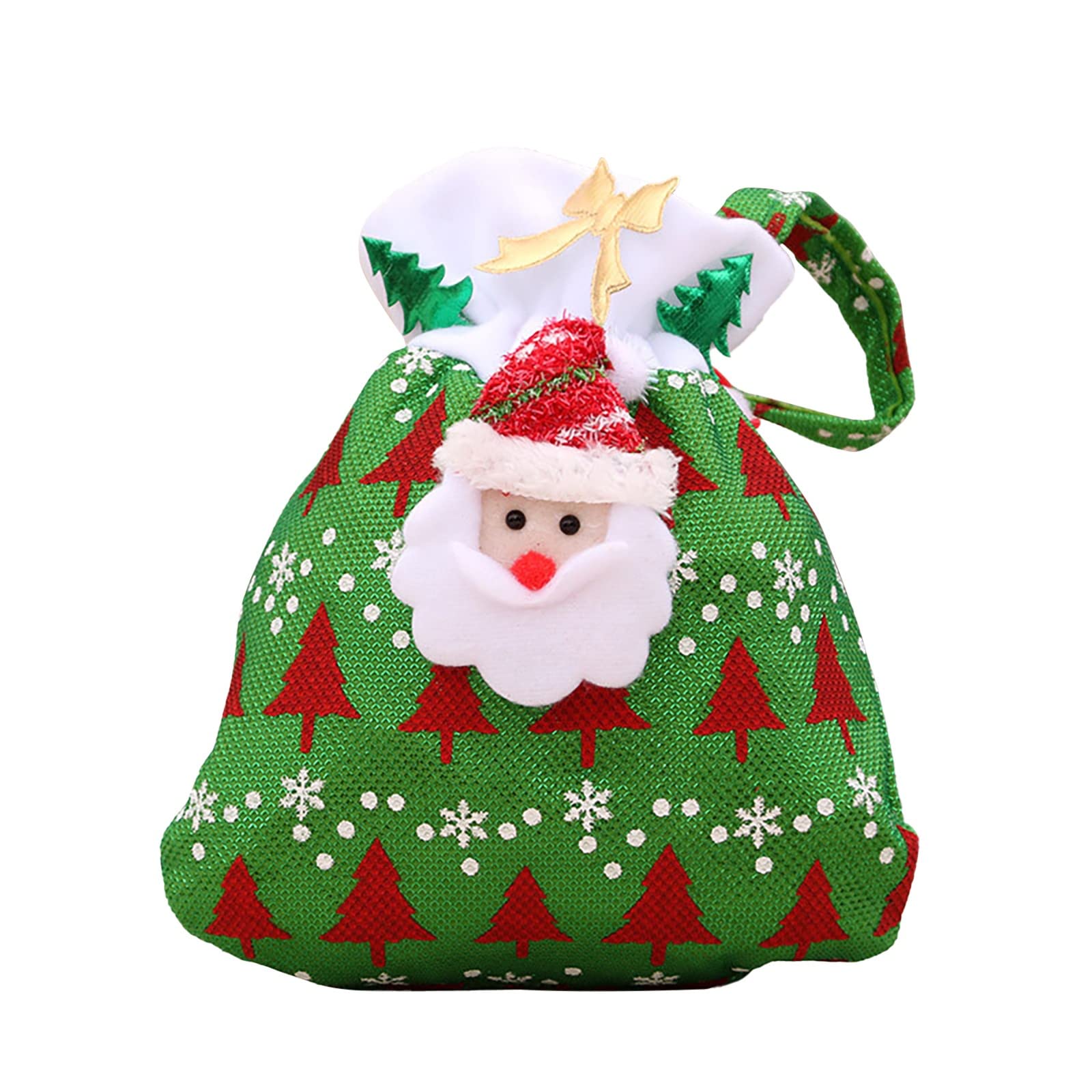 Christmas Party Favors - 50 Pack Santa Drawstring Gift Bags for Candy, Toys & Small Gifts | Bulk Holiday Treat Bags for Kids, Classroom, Bachelorette Parties & Festive Celebrations | Reusable Decorations & Stocking Stuffers